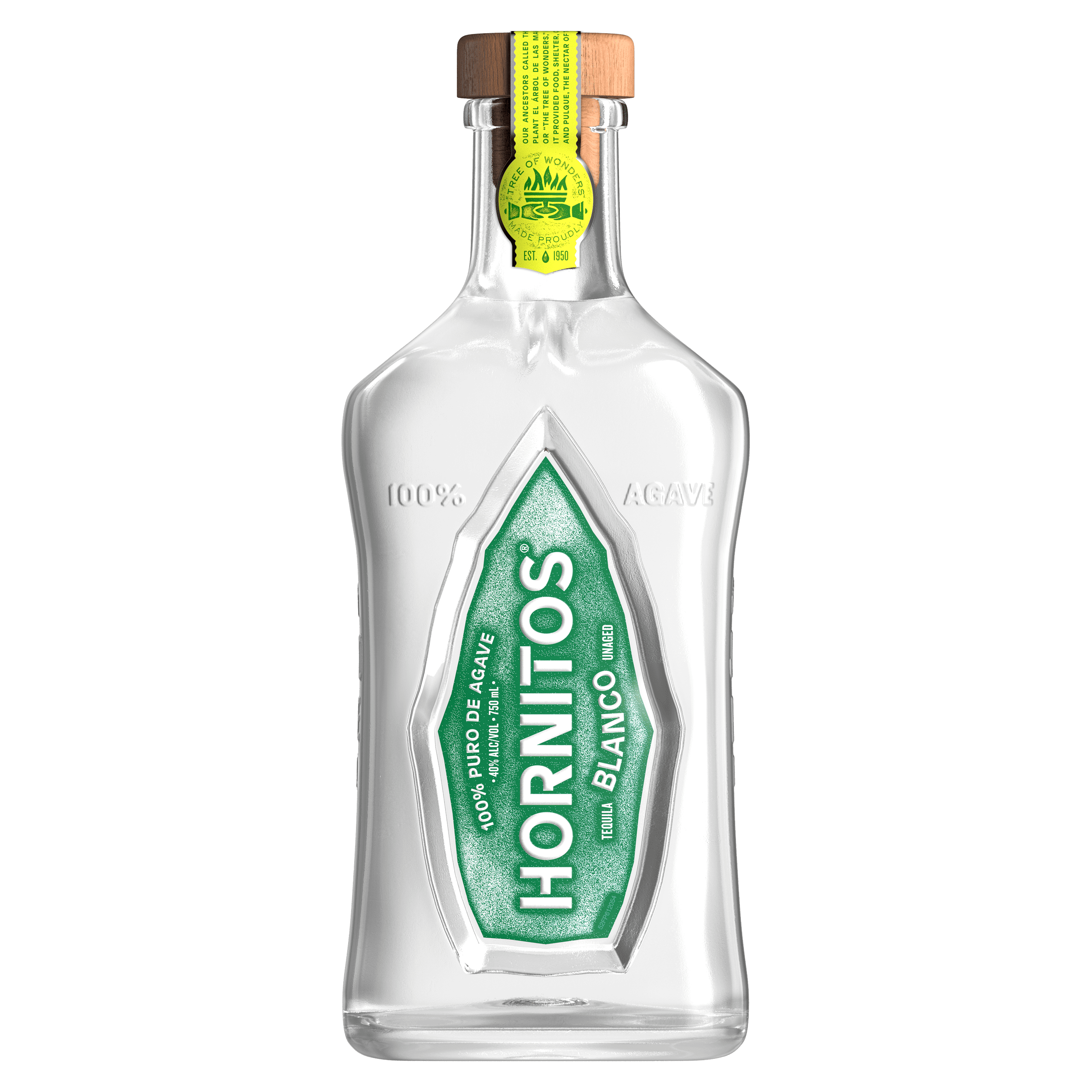 Hornitos Blanco Tequila, 750 ml Bottle, 40.0% ABV