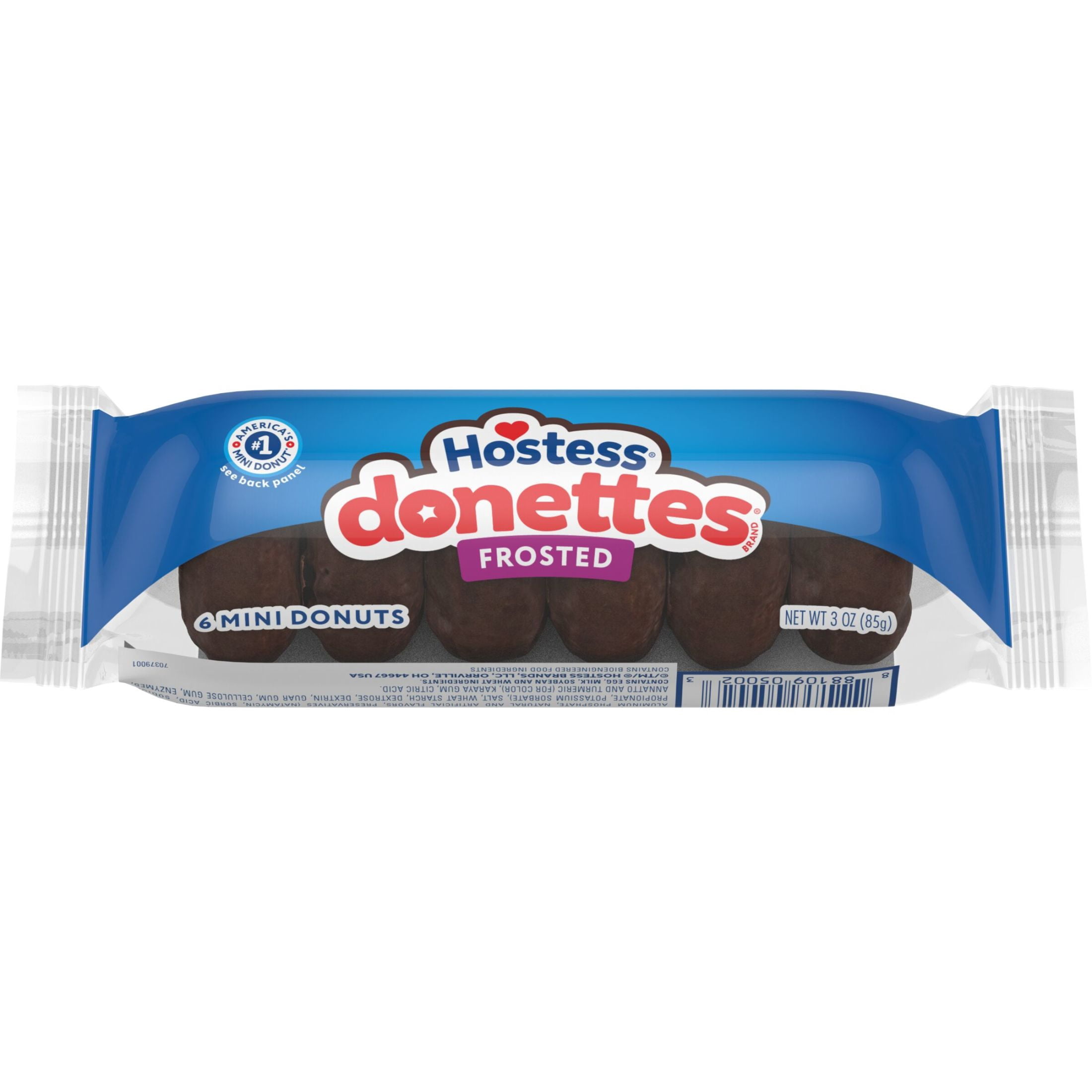 Hostess Donettes, Frosted Mini Donuts, 3 oz Sleeve (6 Mini Donuts)