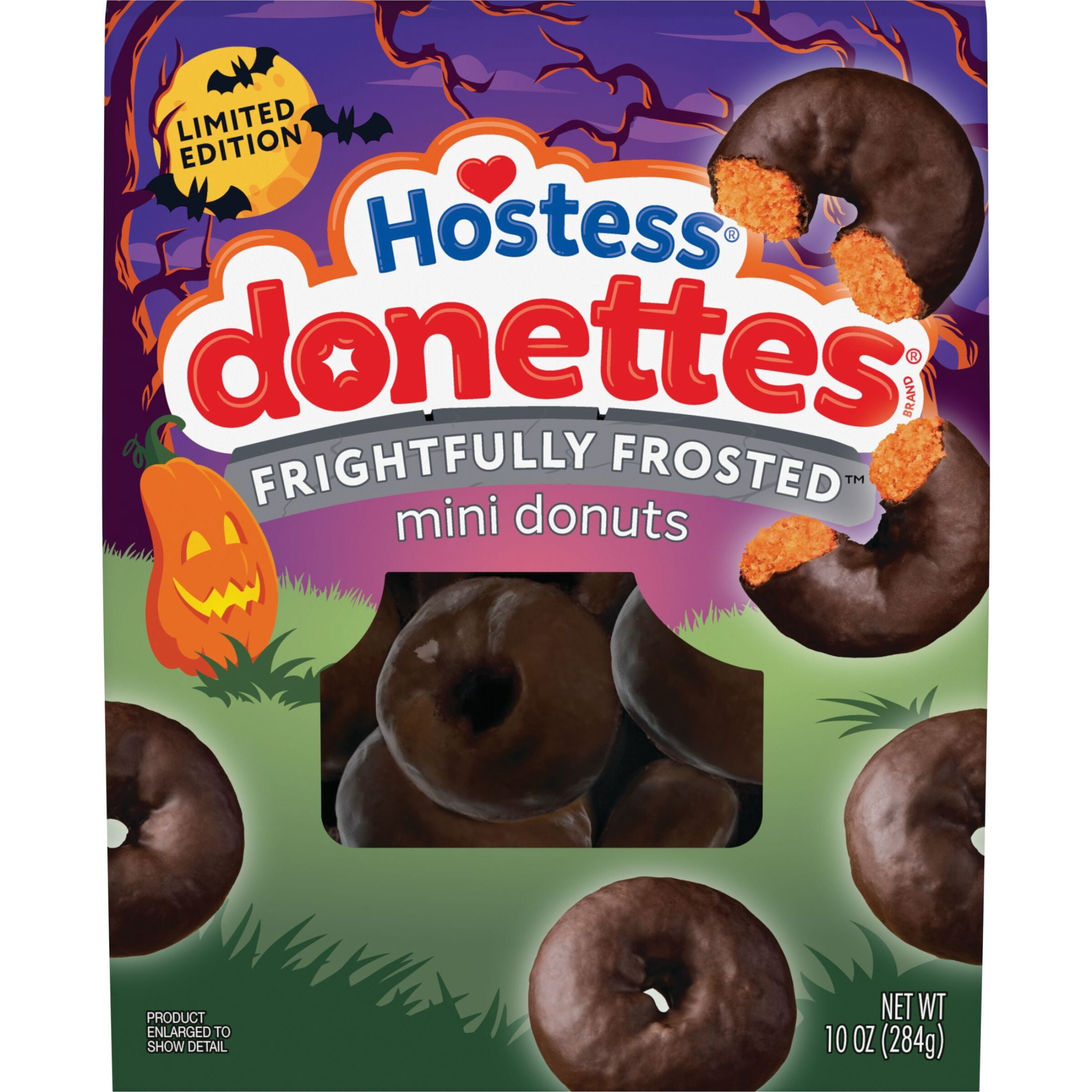 Hostess Donettes Frightfully Frosted Mini Donuts, 10 oz Bag