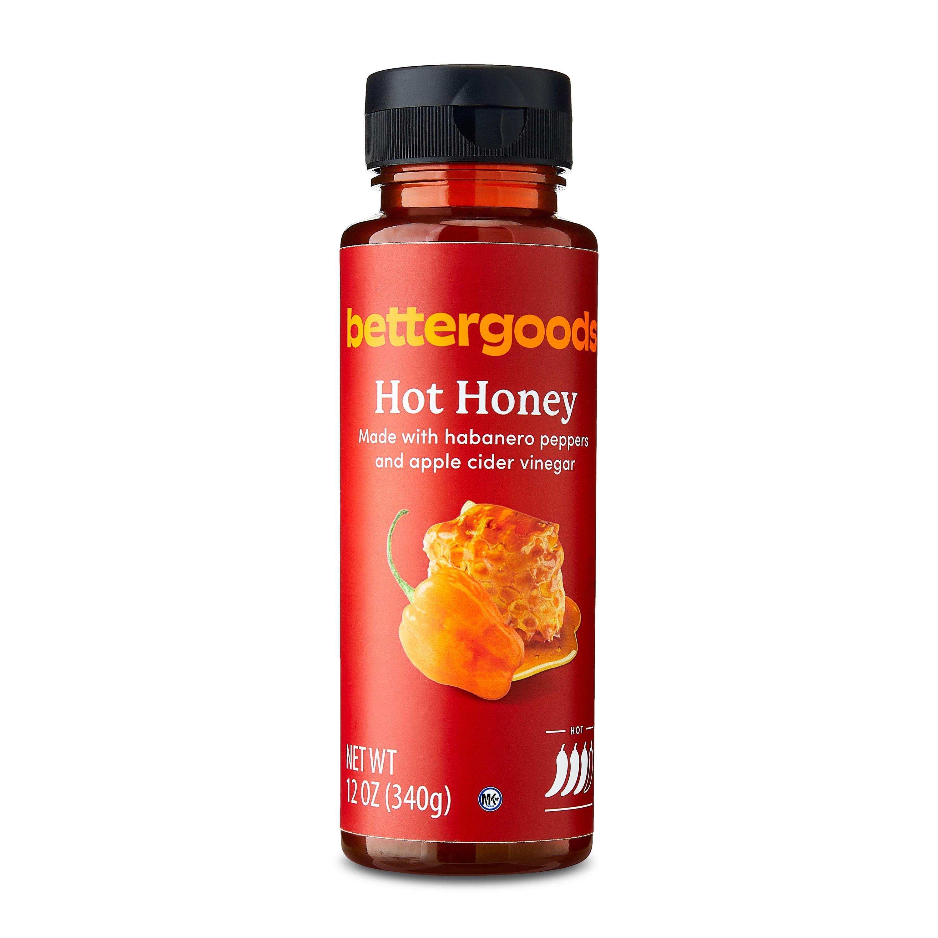 Bettergoods Hot Honey 12 oz Bottle with Habanero and Apple Cider Vinegar