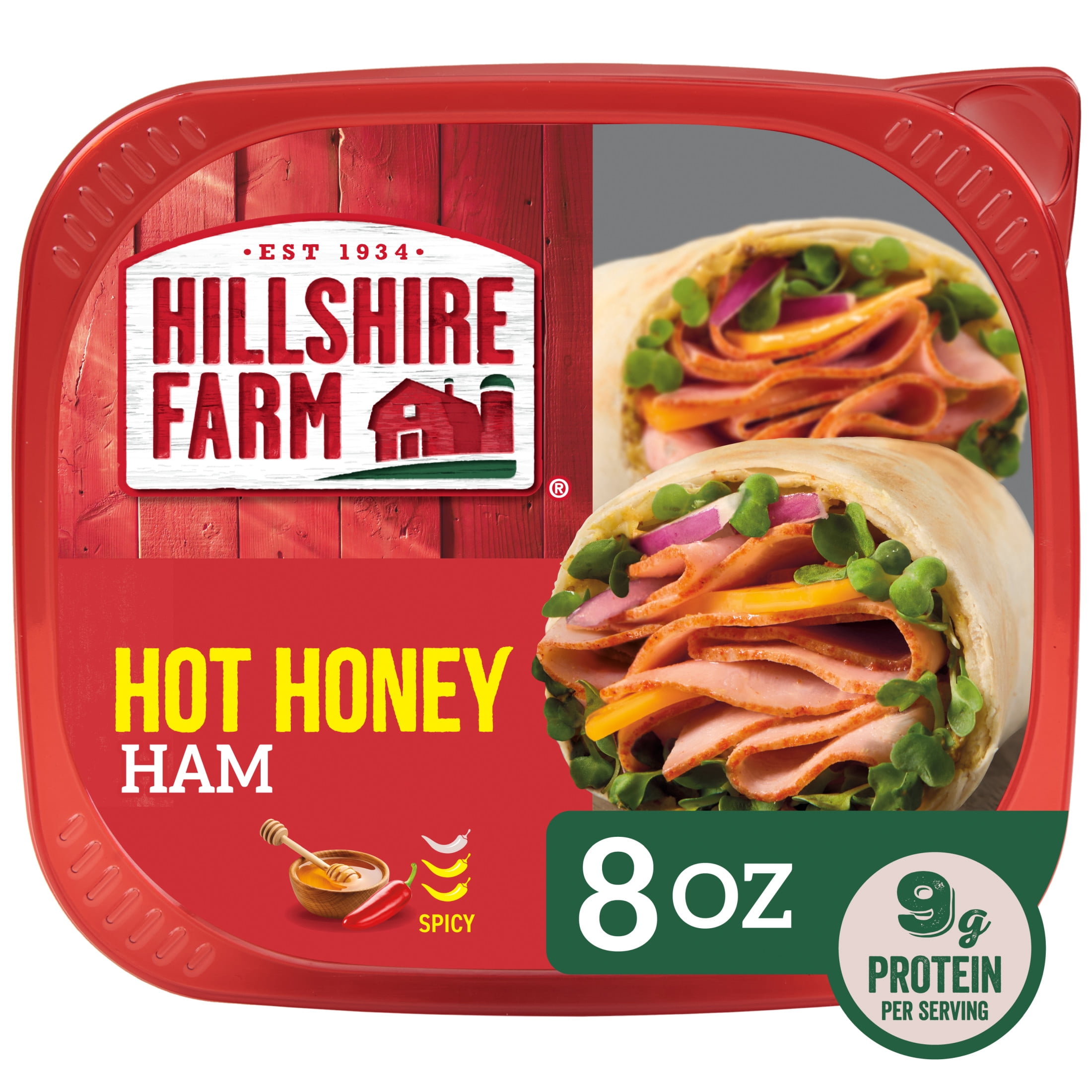 Hillshire Farm Hot Honey Ham Lunchmeat, 8 oz Plastic Tub