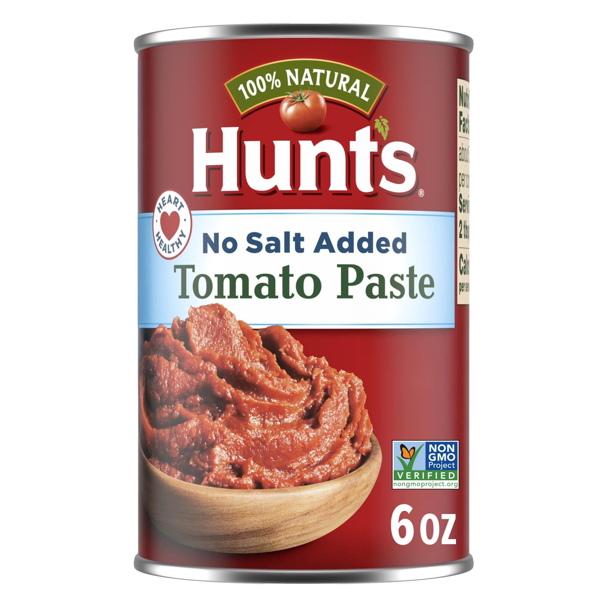 Hunts No Salt Added Tomato Paste, Perfect for Chili & Soups, 6 oz. Can