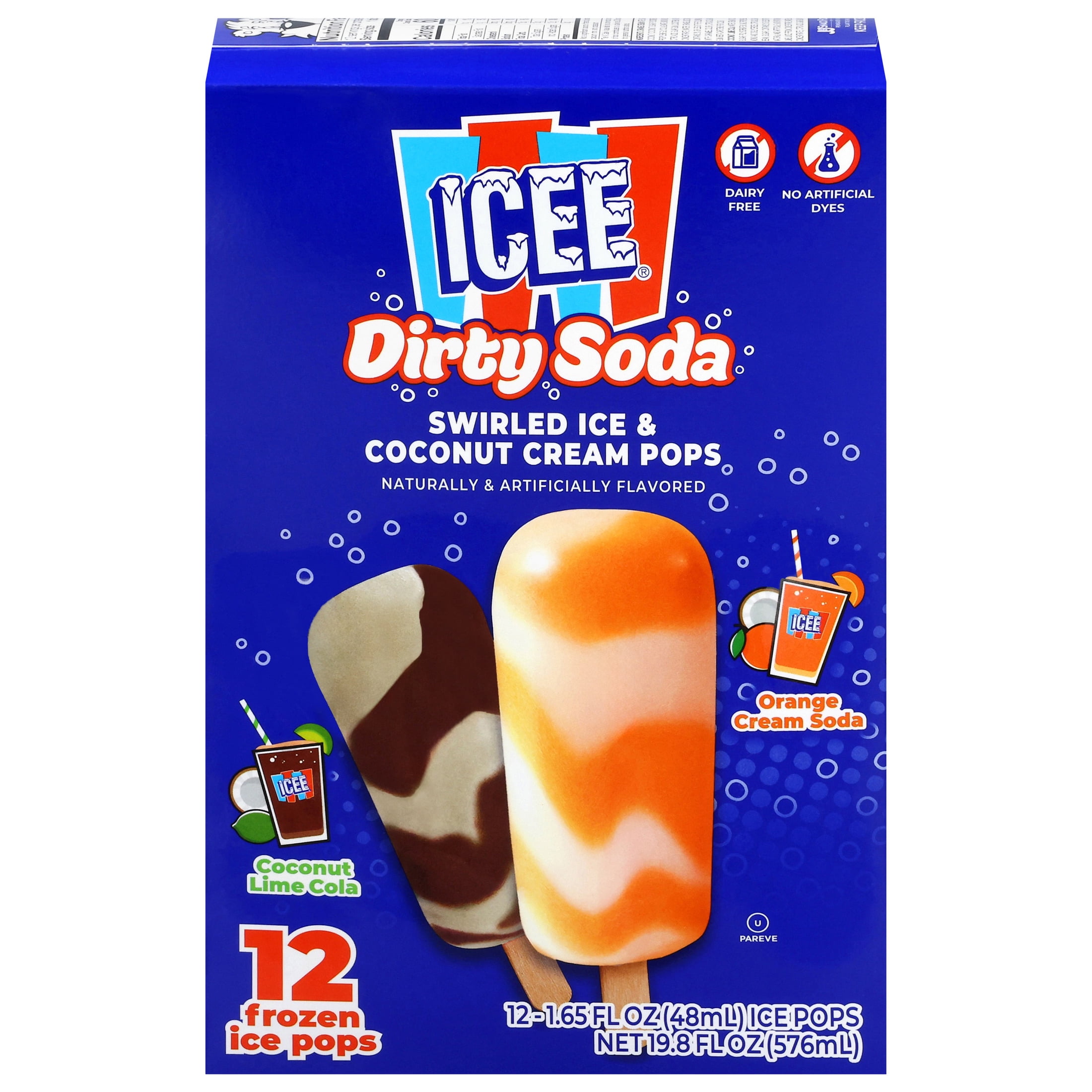 ICEE Dirty Soda Swirled Ice & Cream Pops