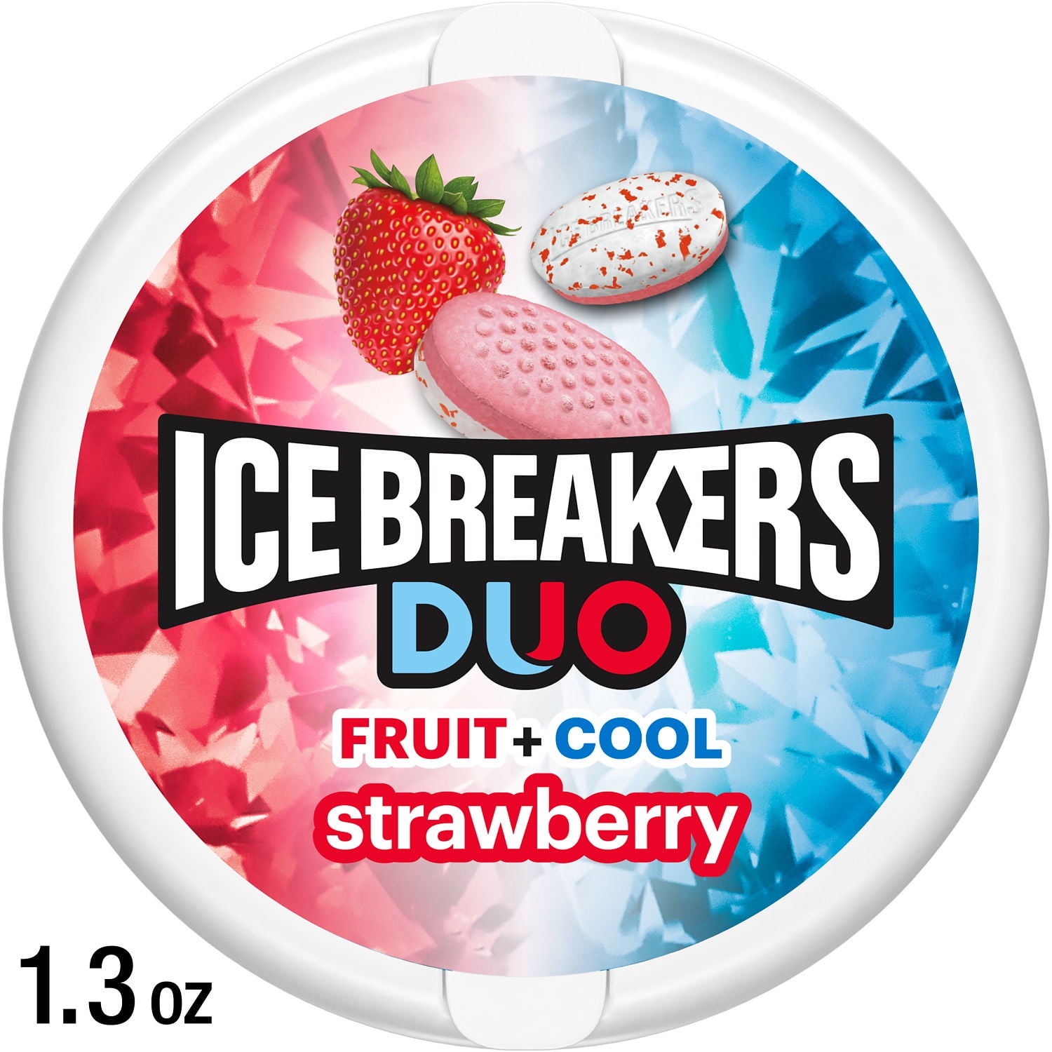 Ice Breakers Duo Fruit Plus Cool Strawberry Sugar Free Mints, 1.3 oz