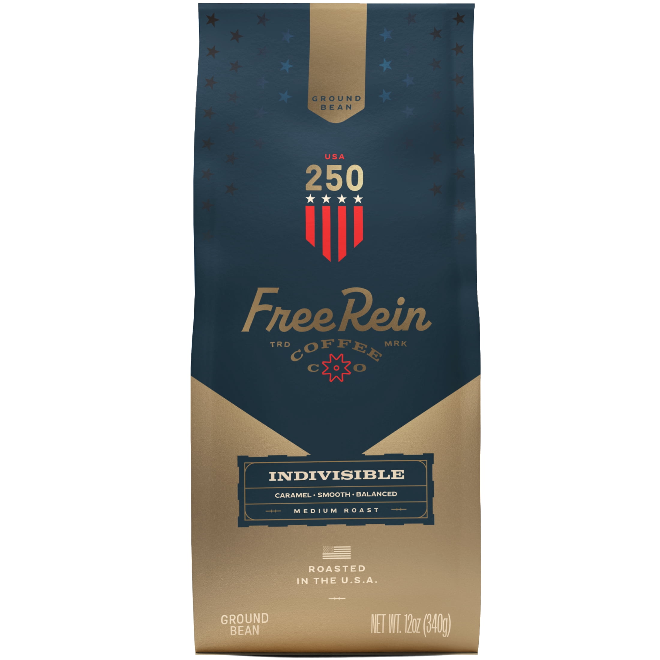 Free Rein Coffee Company, Indivisible Medium Roast Ground Coffee, 12oz Bag
