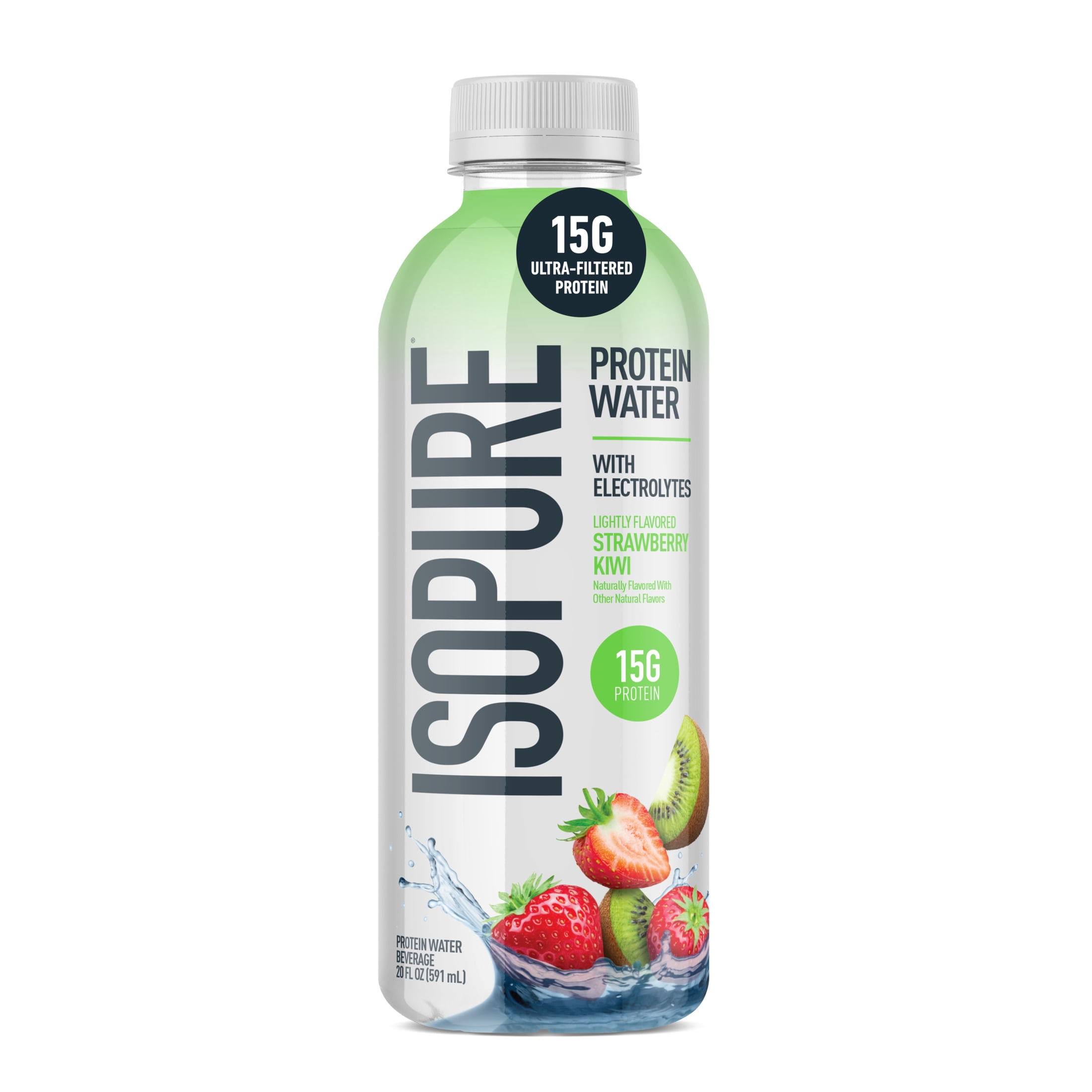 Isopure Clear Protein Water, Ready To Drink, 15g Protein, Strawberry Kiwi