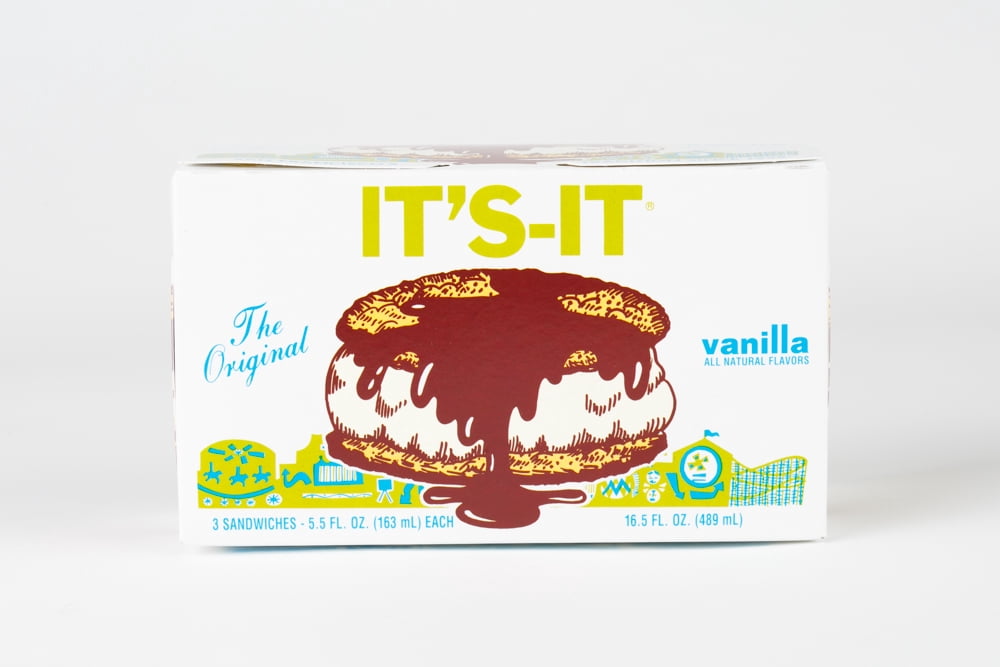 IT'S-IT Ice Cream Vanilla Sandwich 5.5 fl oz, 3-Count