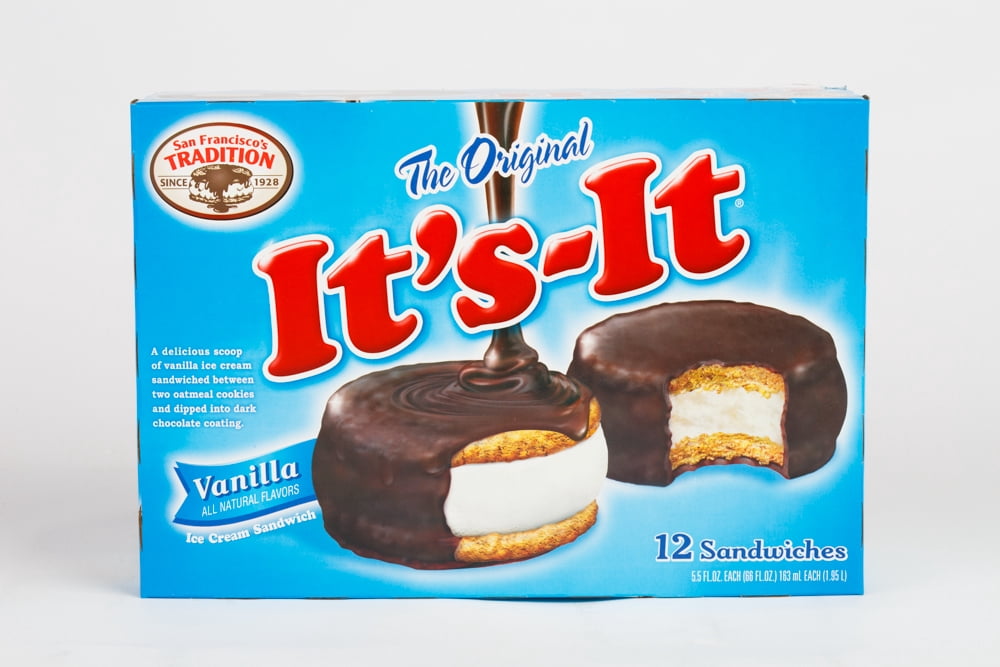IT'S-IT Ice Cream Vanilla Sandwich 5.5 fl oz, 12-Count