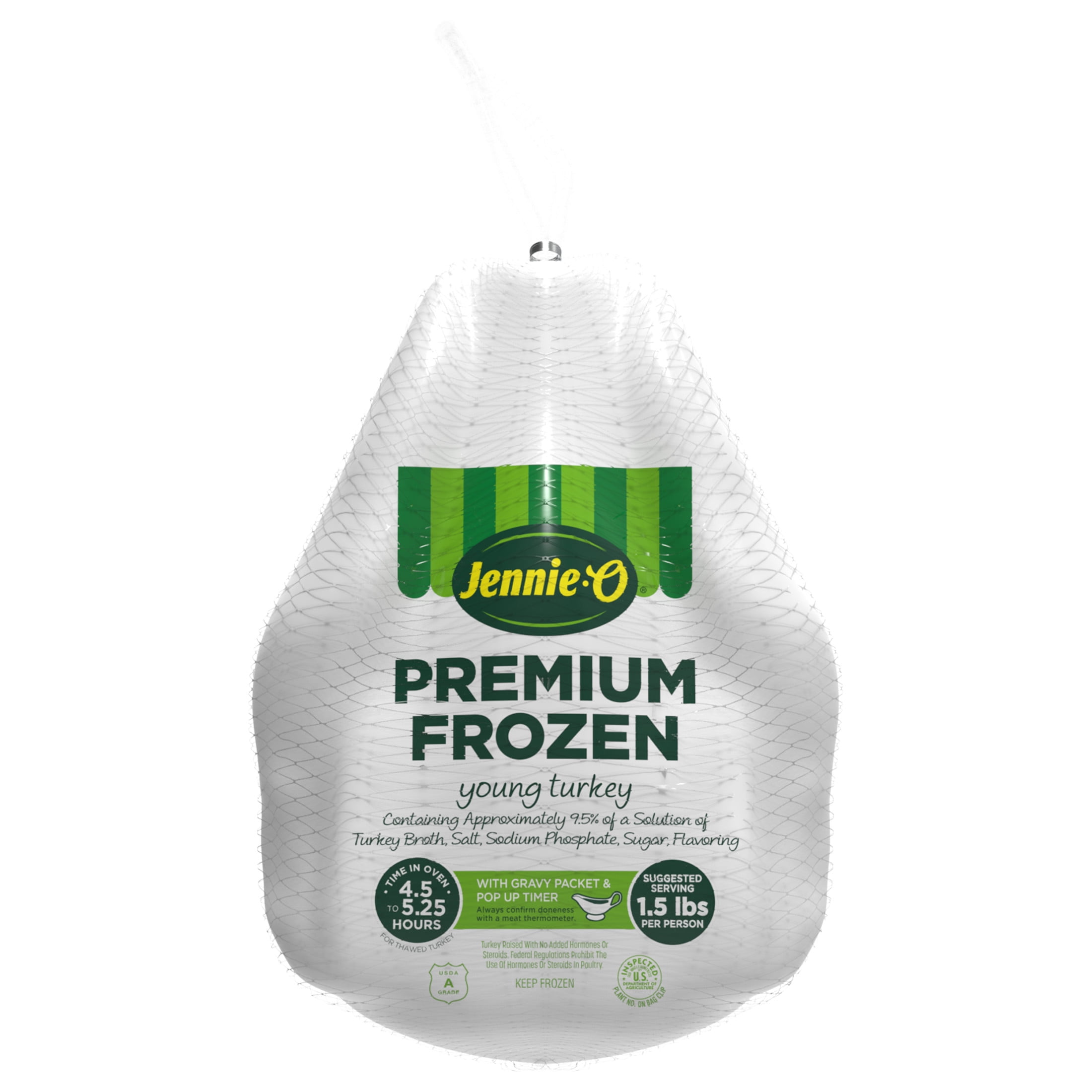 Jennie-O Frozen Whole Turkey, 16-24 lbs, Serves 11-17, 18g of Protein per Serving