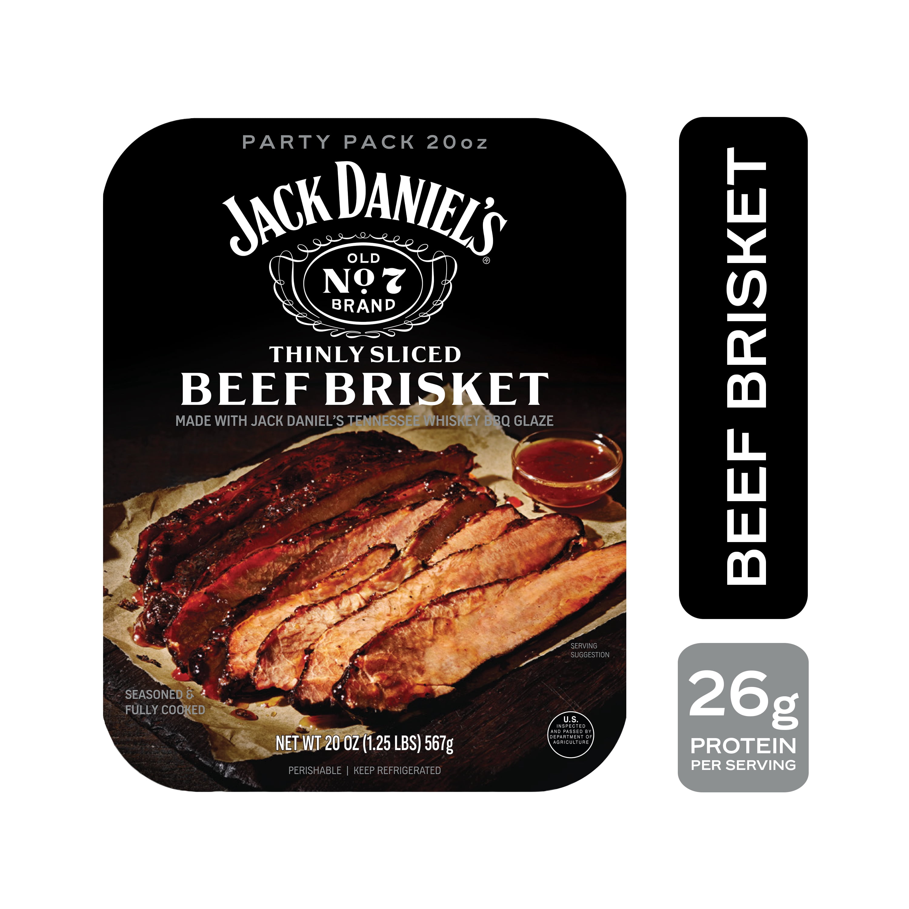 Jack Daniels Seasoned Beef Brisket, Refrigerated Entree, 20 oz