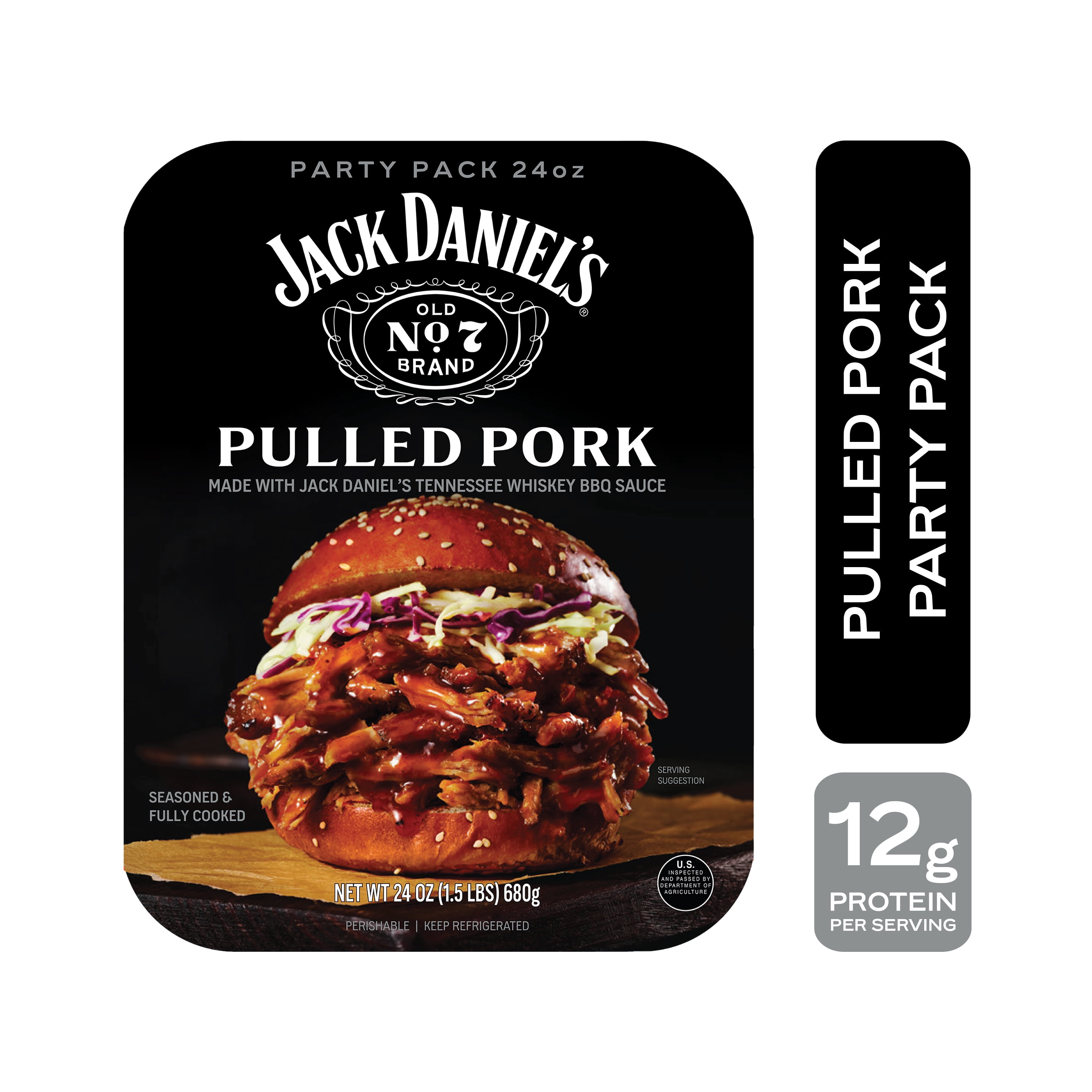 Jack Daniels Seasoned Pulled Pork, Refrigerated Entree, 24 oz