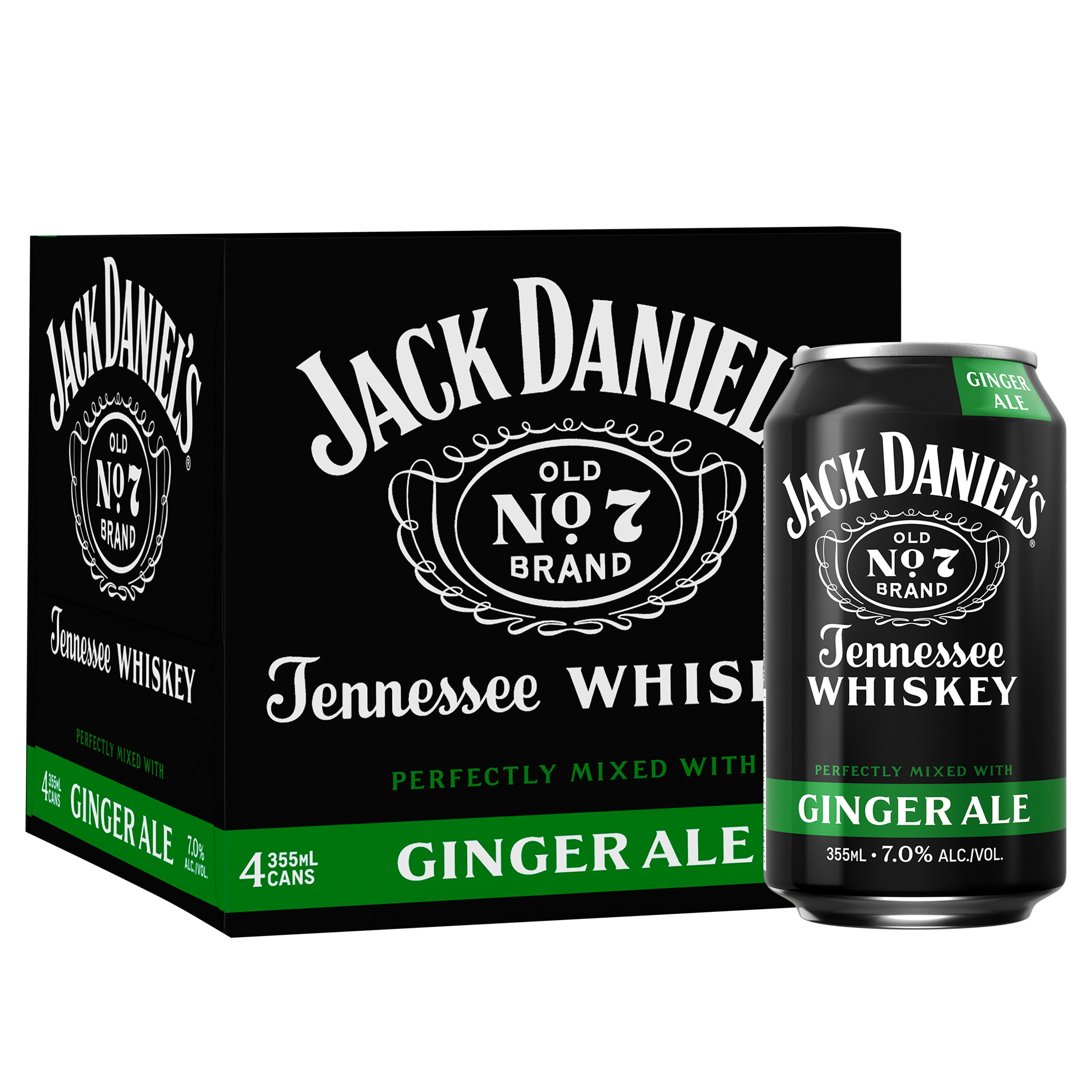 Jack Daniel's and Ginger Ale Canned Cocktail, 355 ml Can