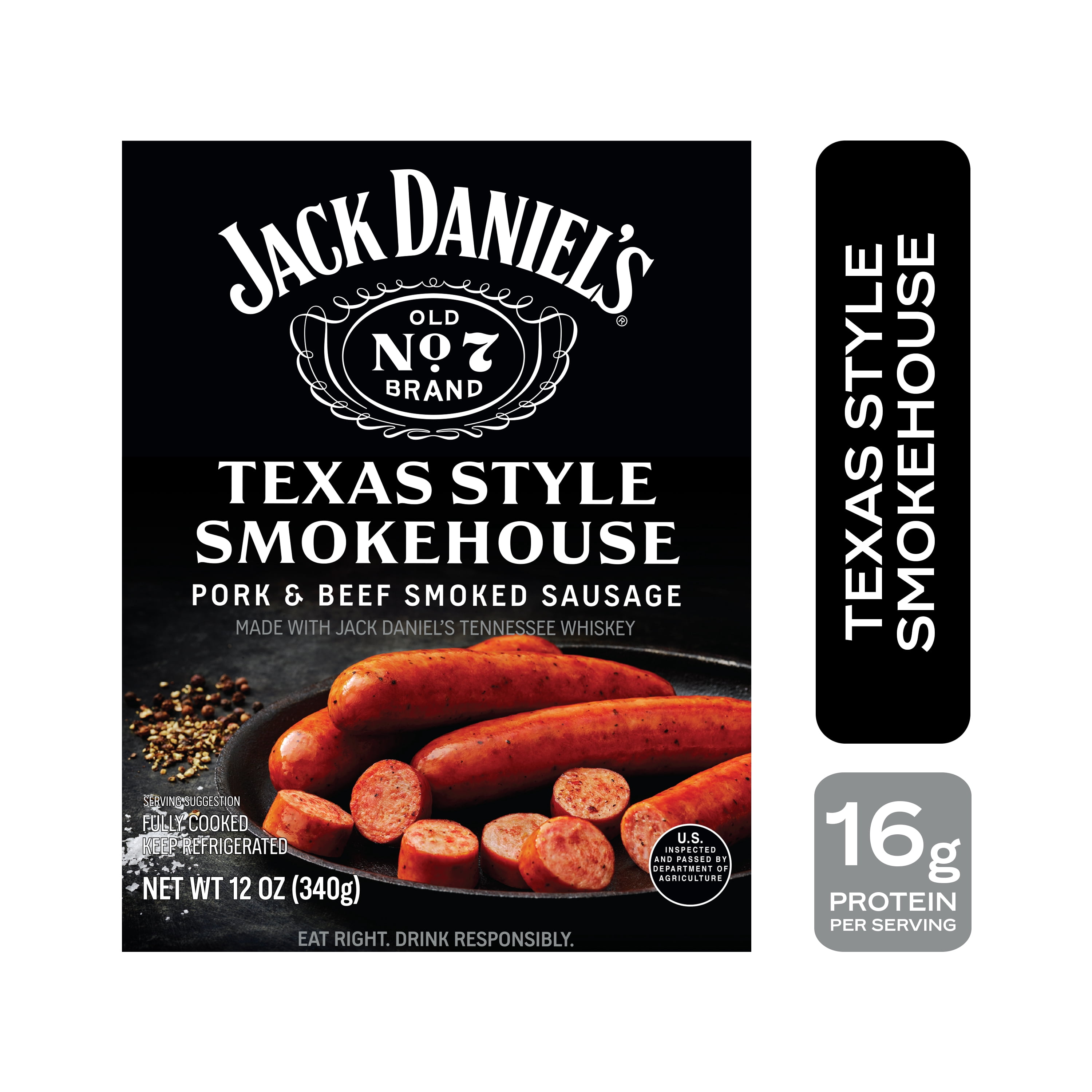 Jack Daniels Texas Style Smokehouse Pork & Beef Sausage