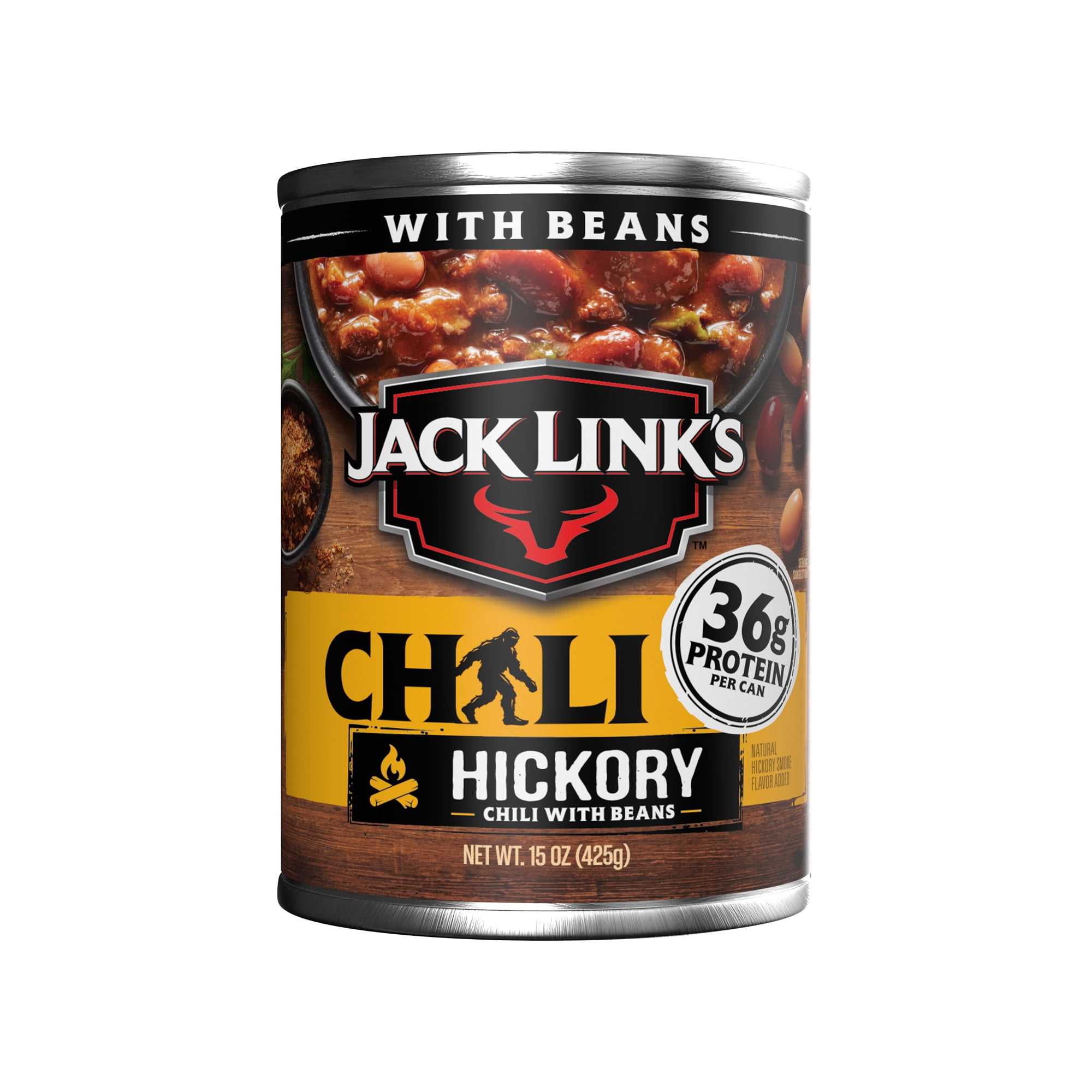 Jack Link's Chili Hickory Flavored with Beans, 15 ounce Can, 36 grams of Protein