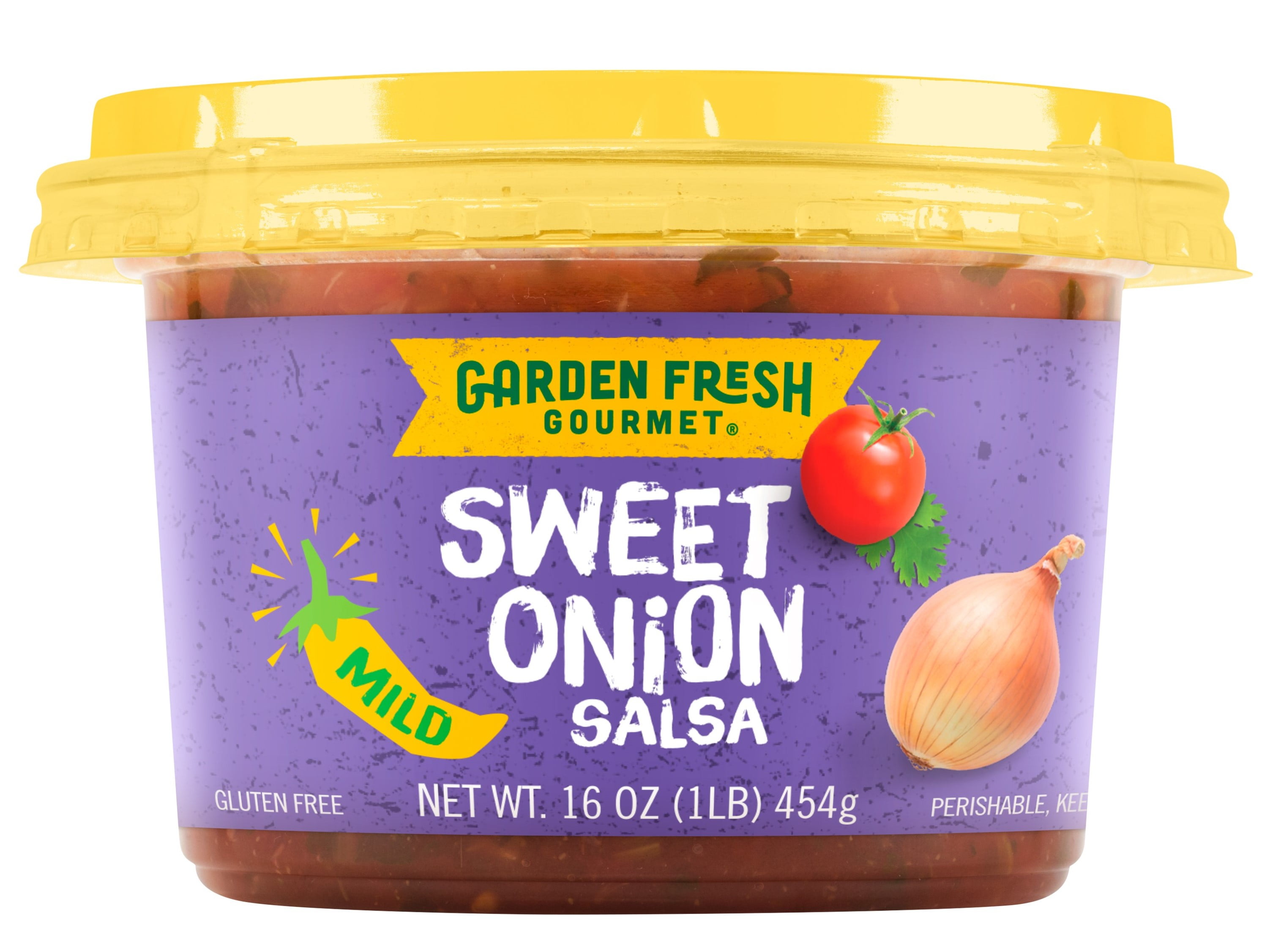 Jack's Garden Fresh Mild Sweet Onion Refrigerated Salsa, 16 oz Tub