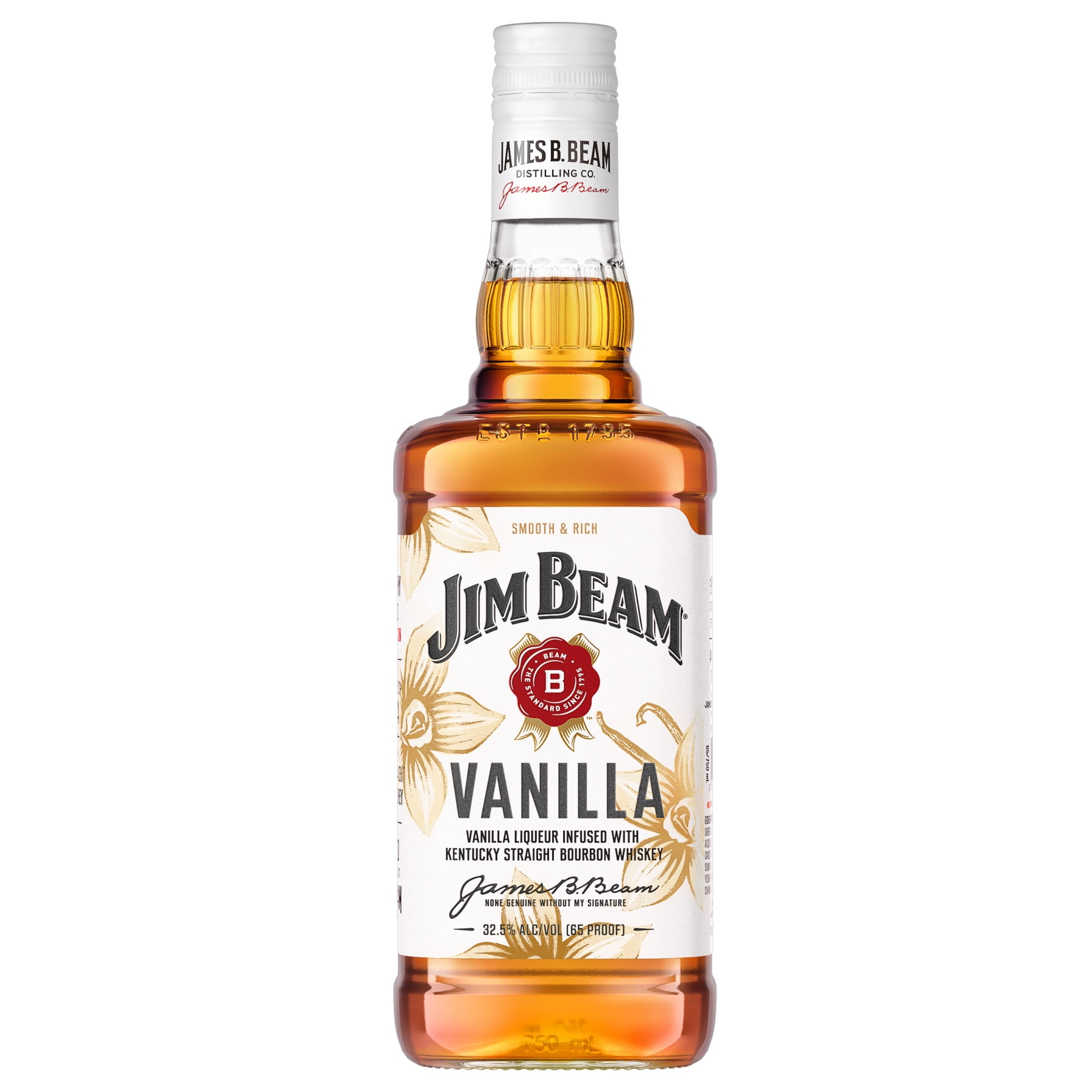 Jim Beam Vanilla Flavored Whiskey, 750 ml Bottle, 33% ABV