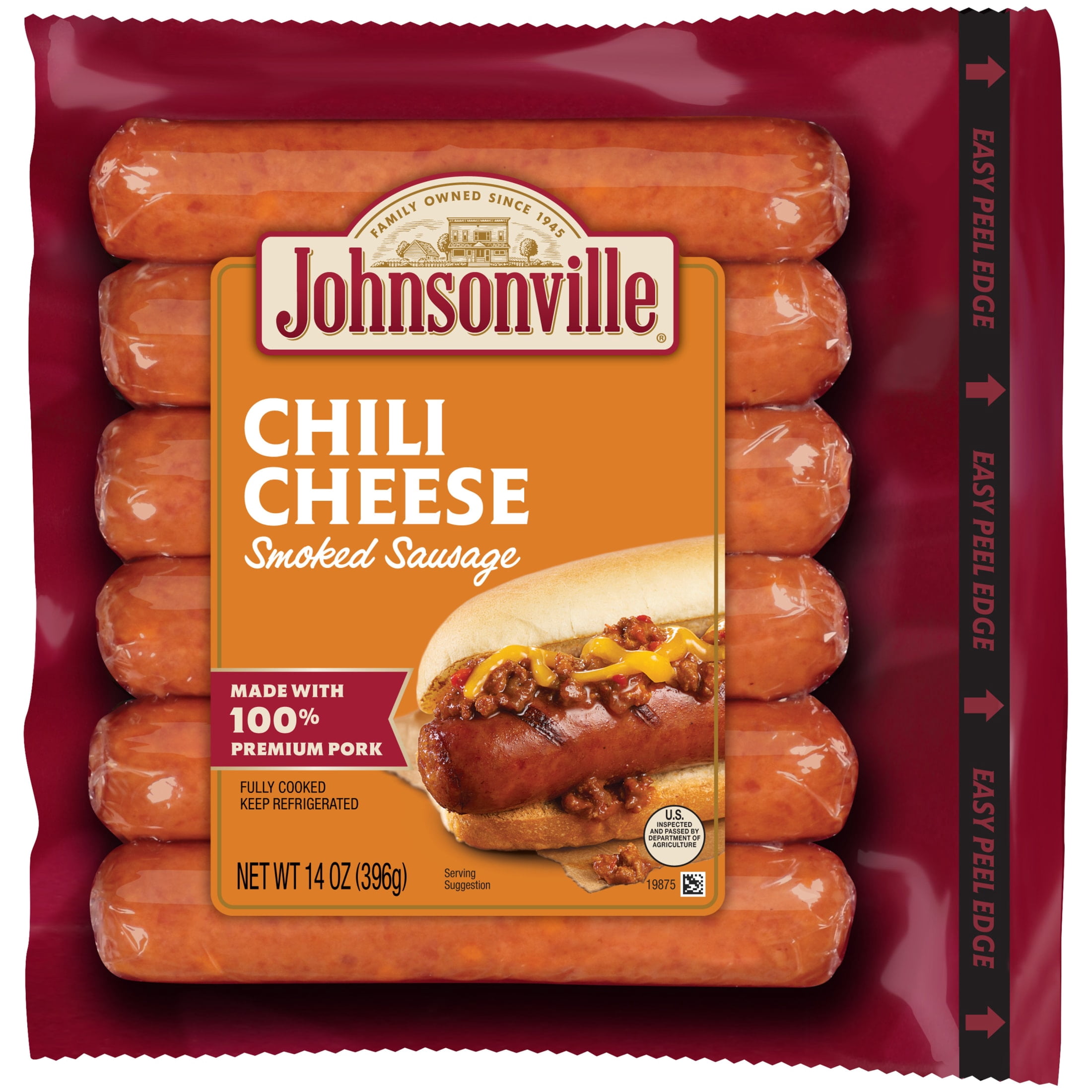 Johnsonville Chili Cheese Smoked Sausage, 6 Links, 14 oz