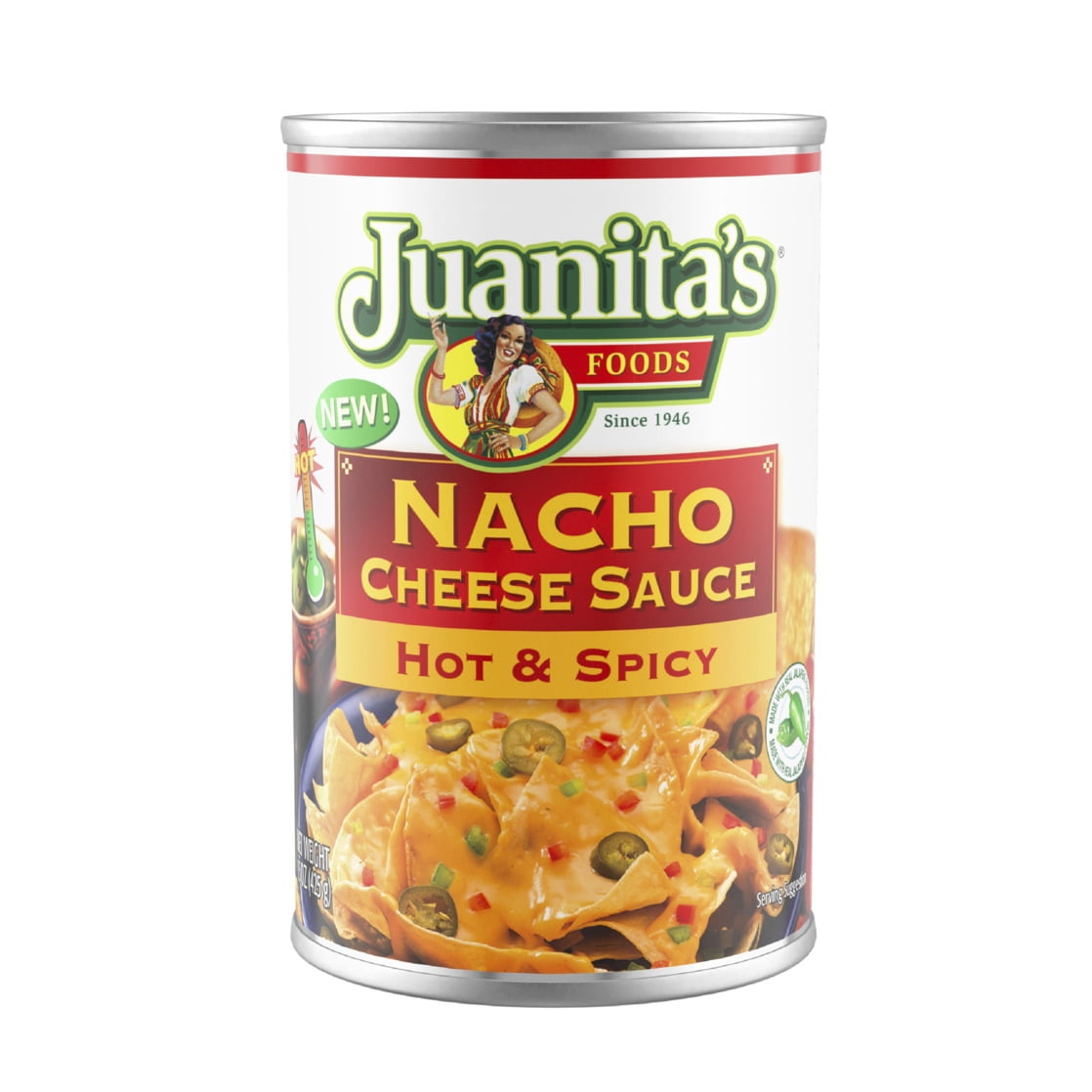 Juanita's Foods Hot & Spicy Nacho Cheese Sauce, 15 oz Can