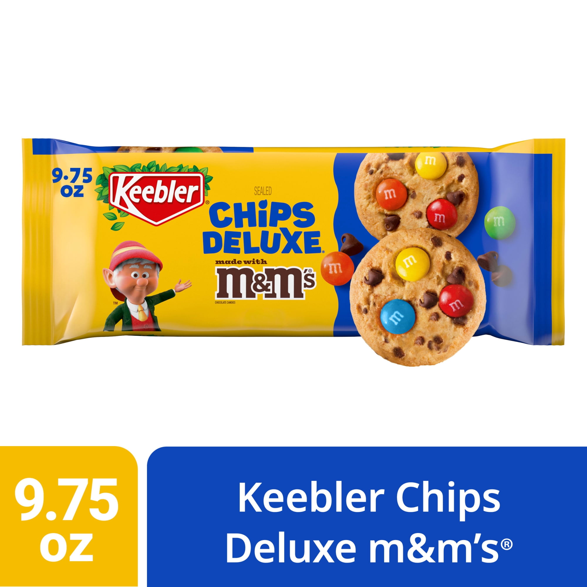 Keebler Chips Deluxe Cookies Made with M&Ms, Chocolate Chip Cookies Made with M&Ms, 9.75 oz