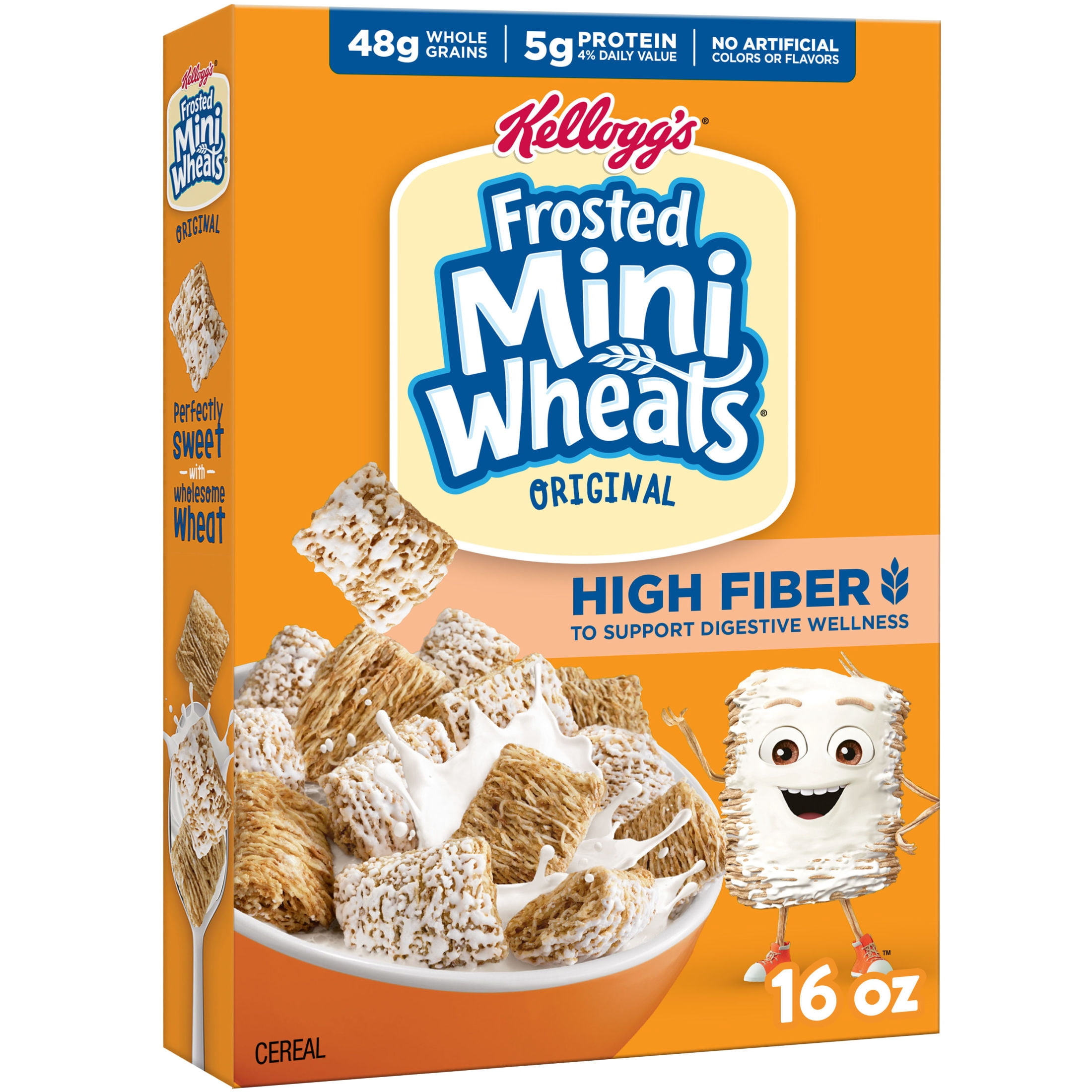Kellogg's Frosted Mini-Wheats Original Breakfast Cereal, High Fiber, 16 oz