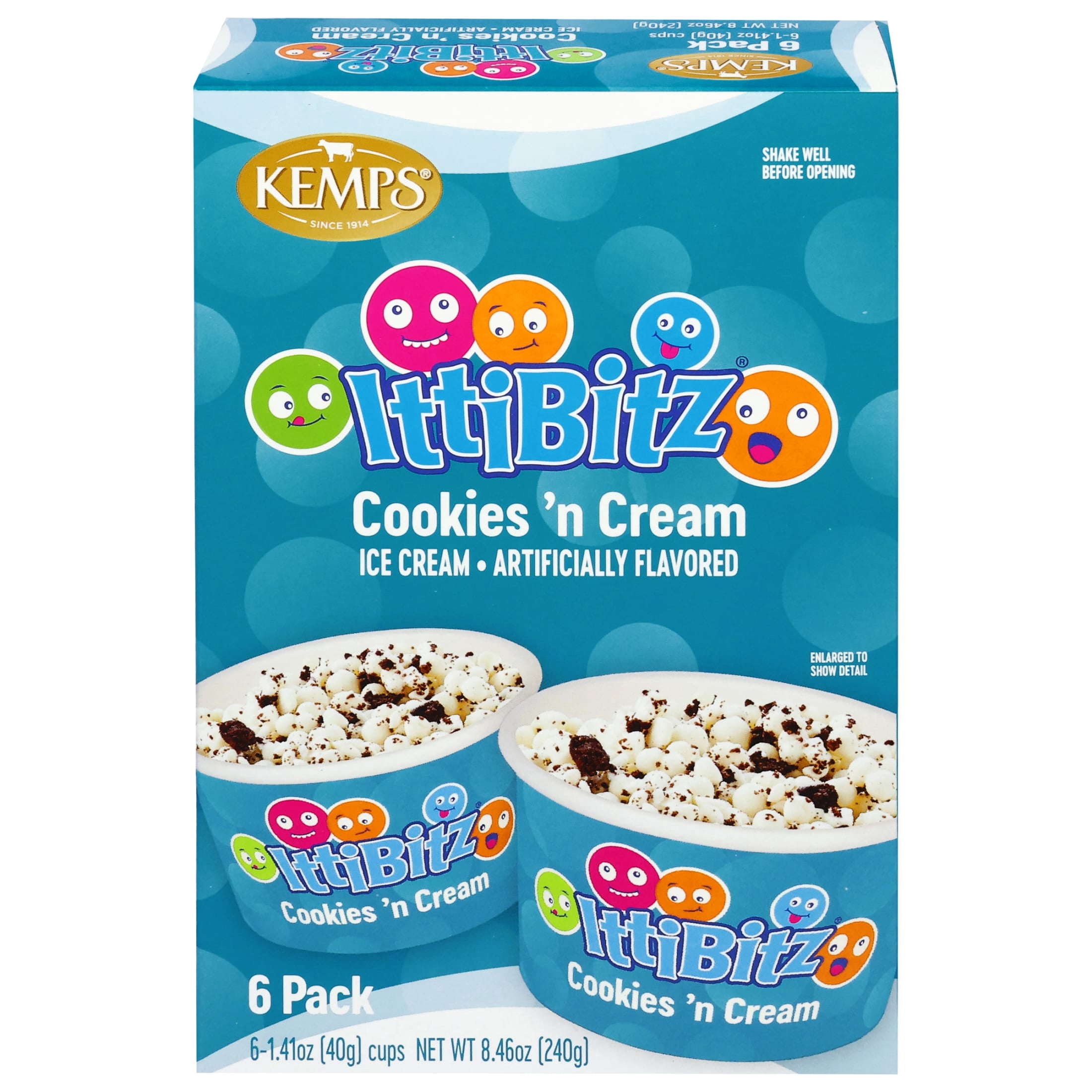 Kemps IttiBitz Cookies N Cream 1.4 oz / 6 Pak