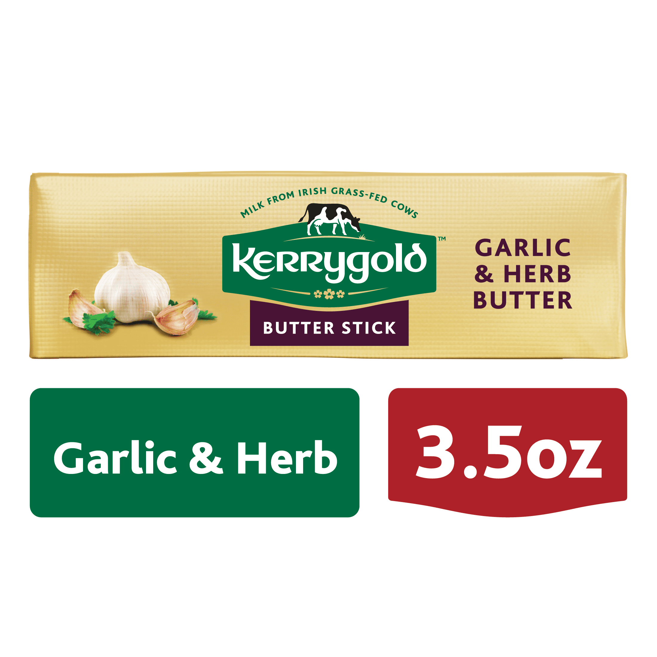 Kerrygold Grass-Fed Garlic & Herb Pure Irish Butter, 3.5 oz.