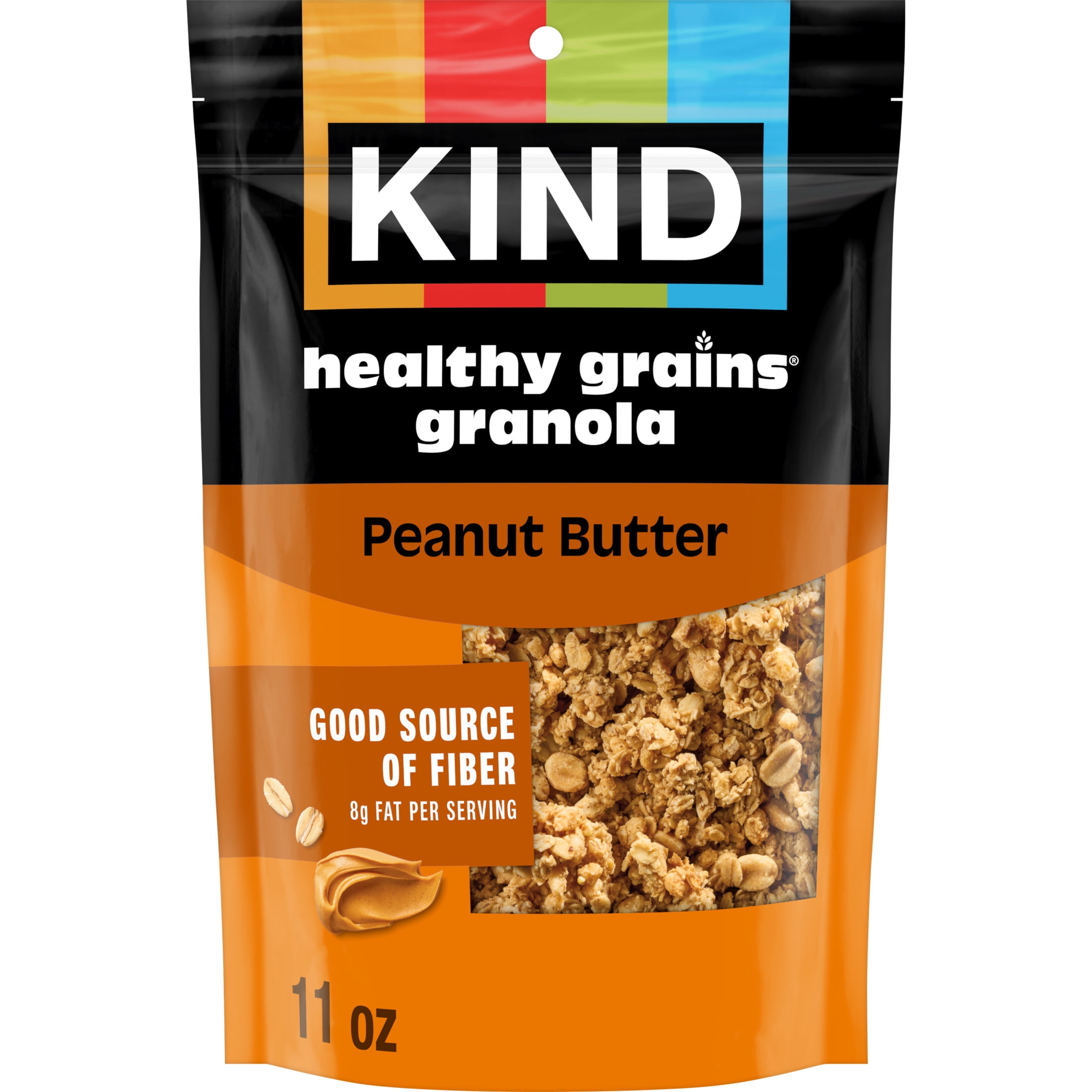 KIND Healthy Grains Granola, Peanut Butter Clusters, Gluten Free, Low Sodium, 11oz