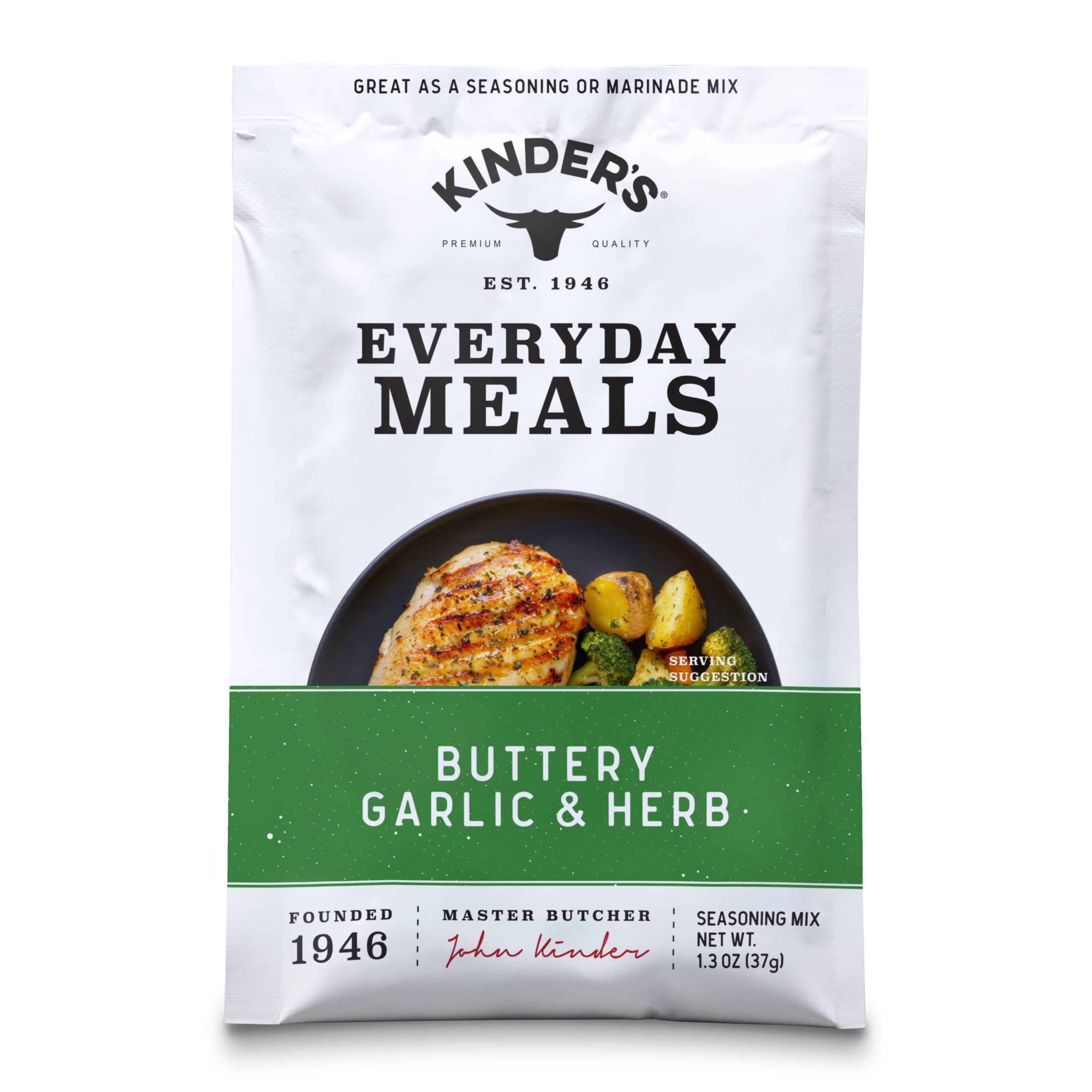 Kinder's Buttery Garlic & Herb Dry Seasoning, 1.3 oz Packet