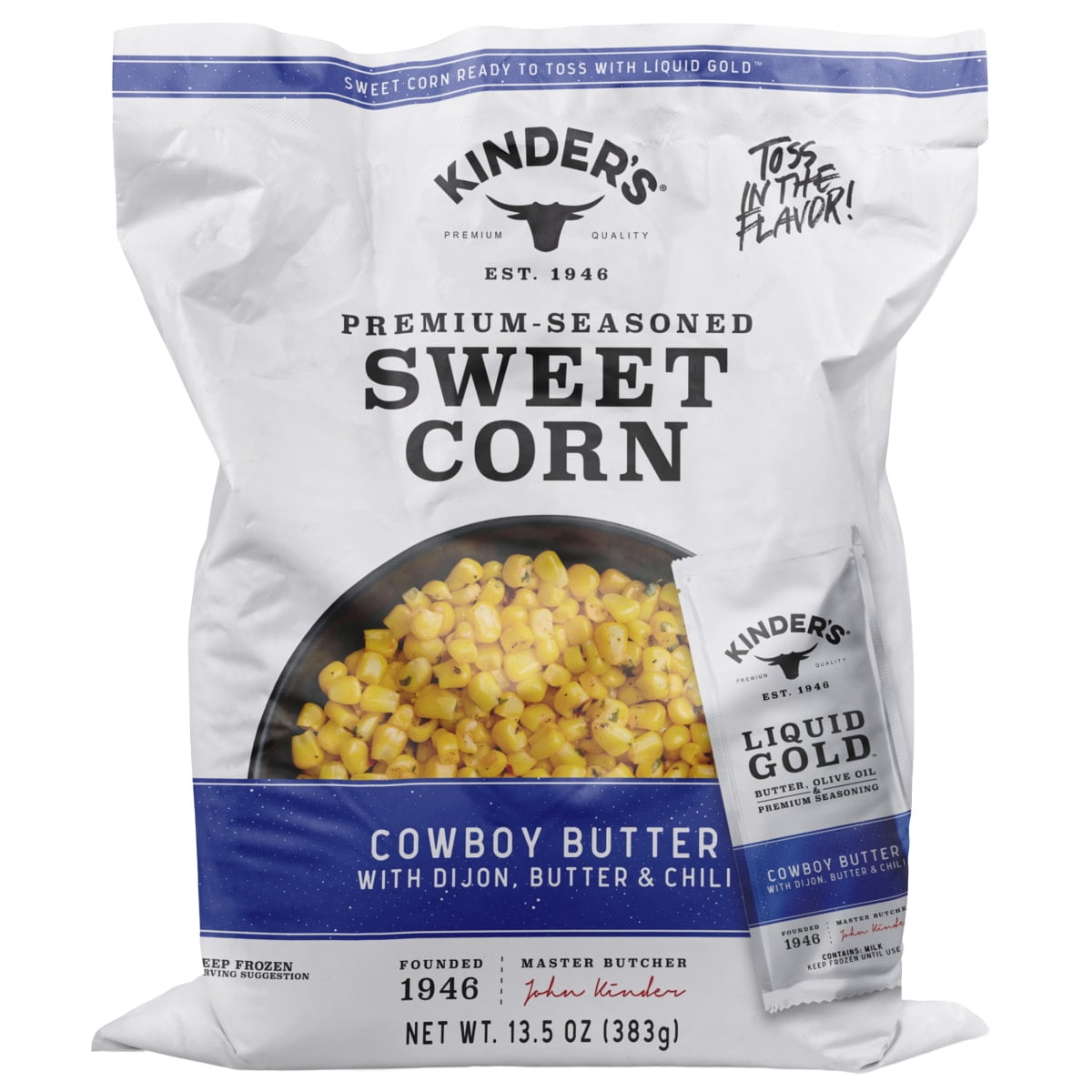 Kinder's Cowboy Butter Sweet Corn, 13.5 oz (Frozen)