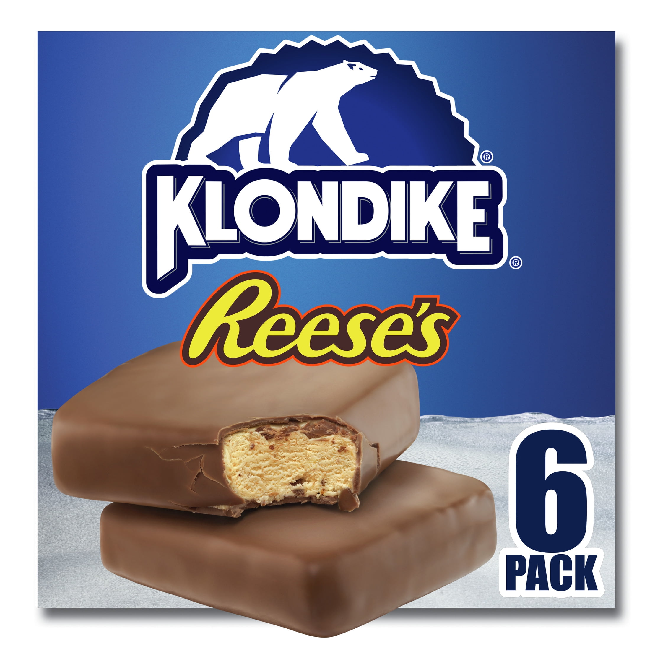 Klondike Reese's Peanut Butter Ice Cream Sandwiches Frozen Desserts, 6 Count