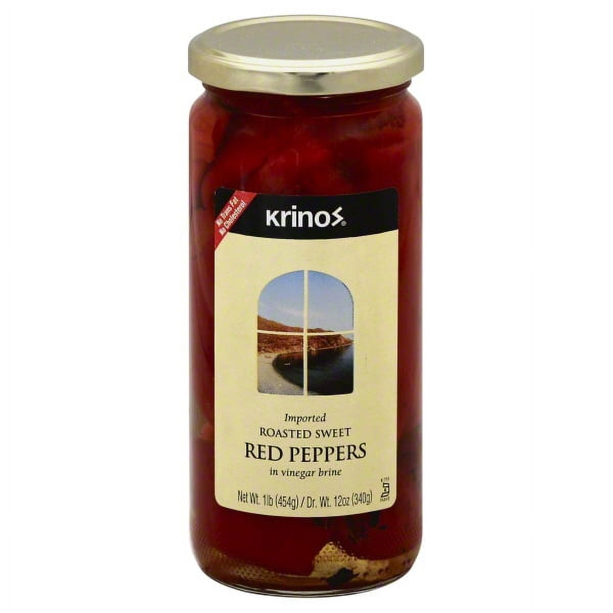 Krinos Red Roasted Peppers, 16 oz