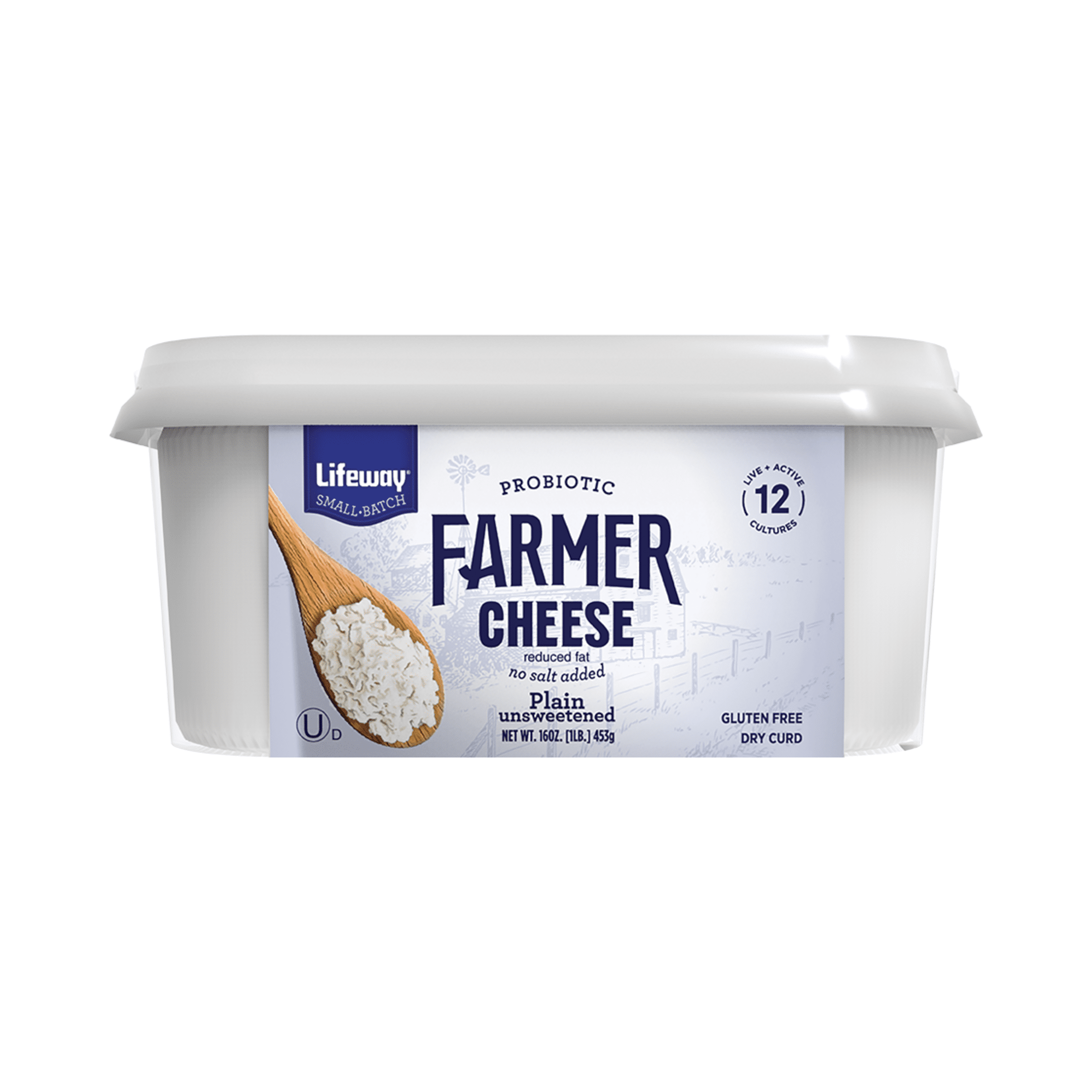 Lifeway Farmer Cheese Spread Refrigerated 16 oz Plastic Tub