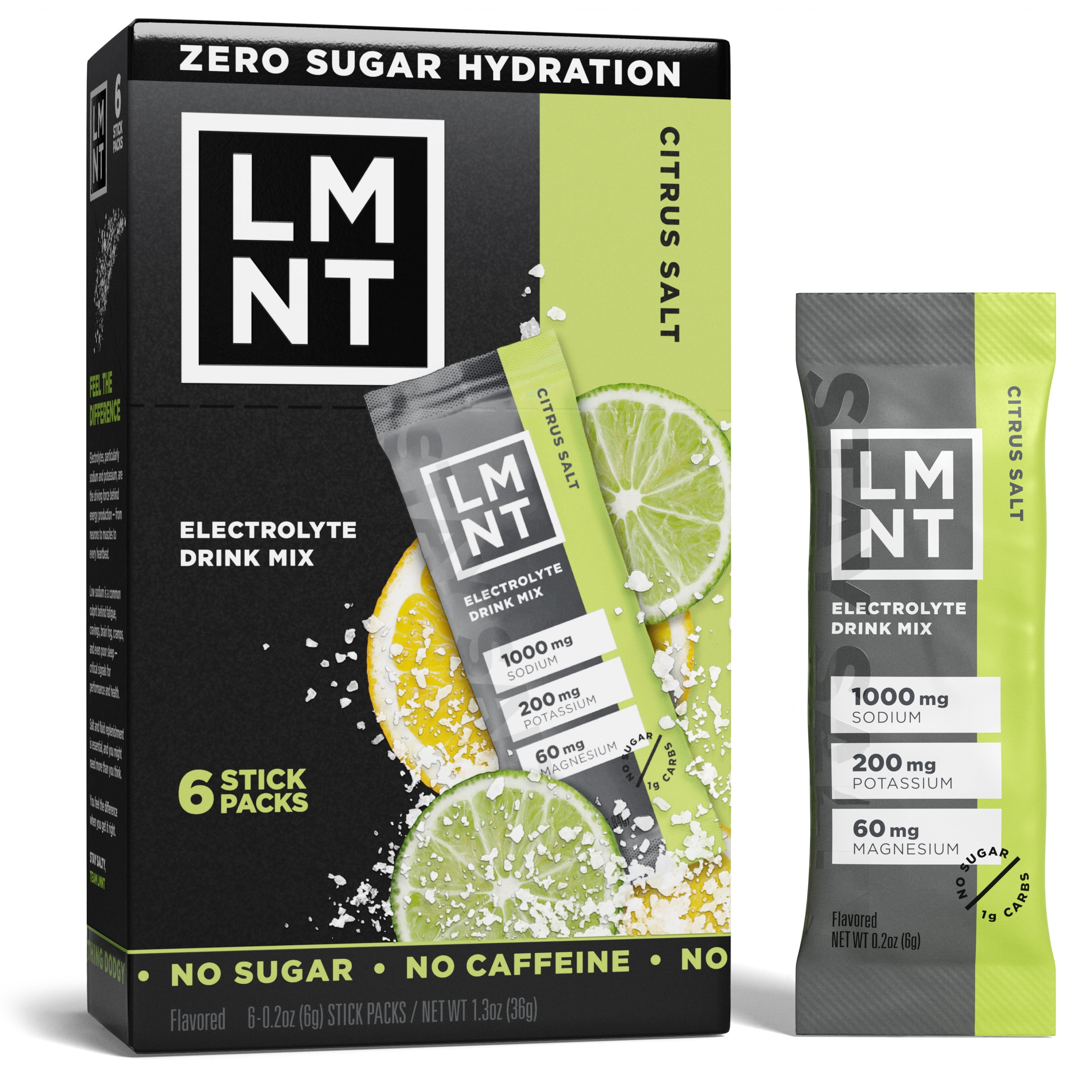 LMNT Zero Sugar Electrolyte Drink Mix - Citrus - 6ct