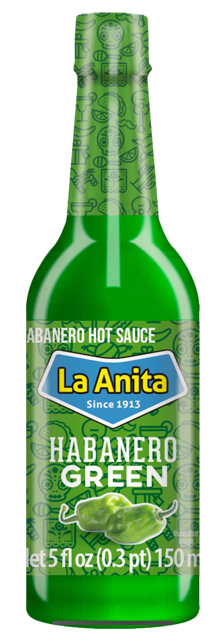 La Anita Habanero Green Hot Sauce, 10 oz