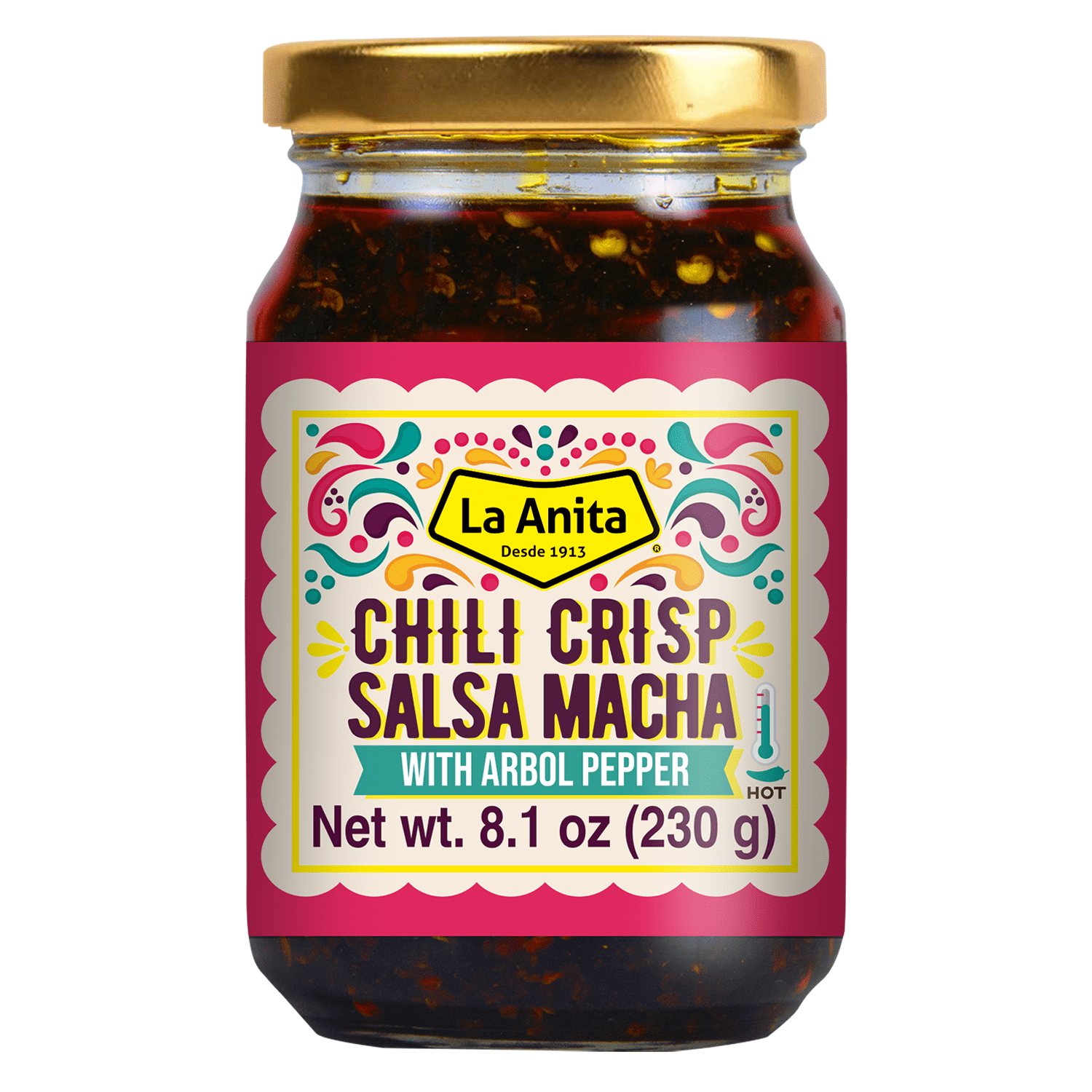 La Anita Salsa Macha Arbol Pepper, 8.1 oz.