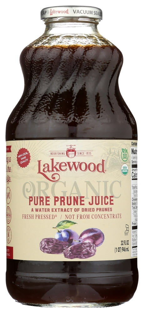 Lakewood Organic 100% Juice Pure Prune, 32 Fl Oz