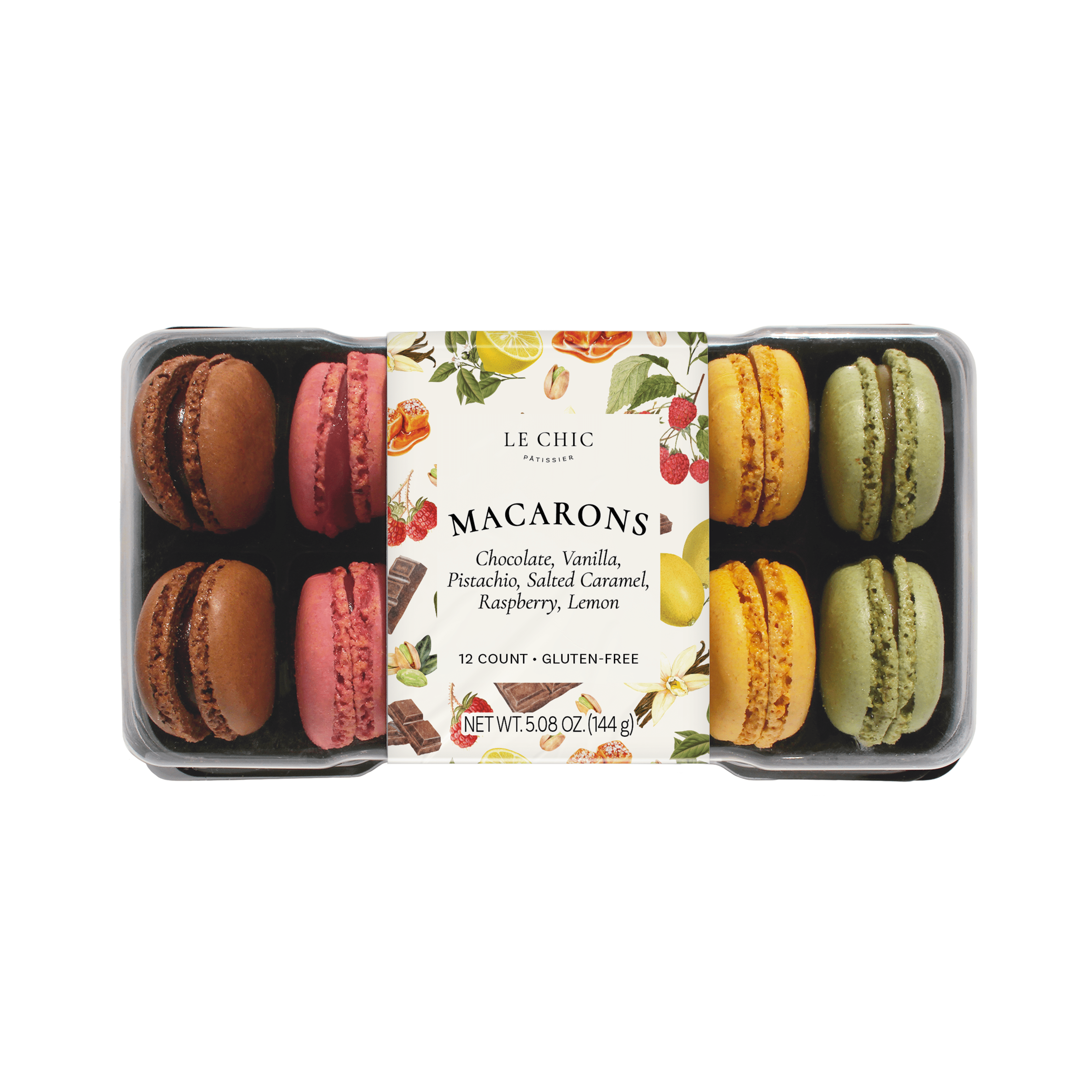 Le Chic Patissier - Original Macaron Cookies, 12 Count, 5.08 oz., Gluten-Free, Refrigerated