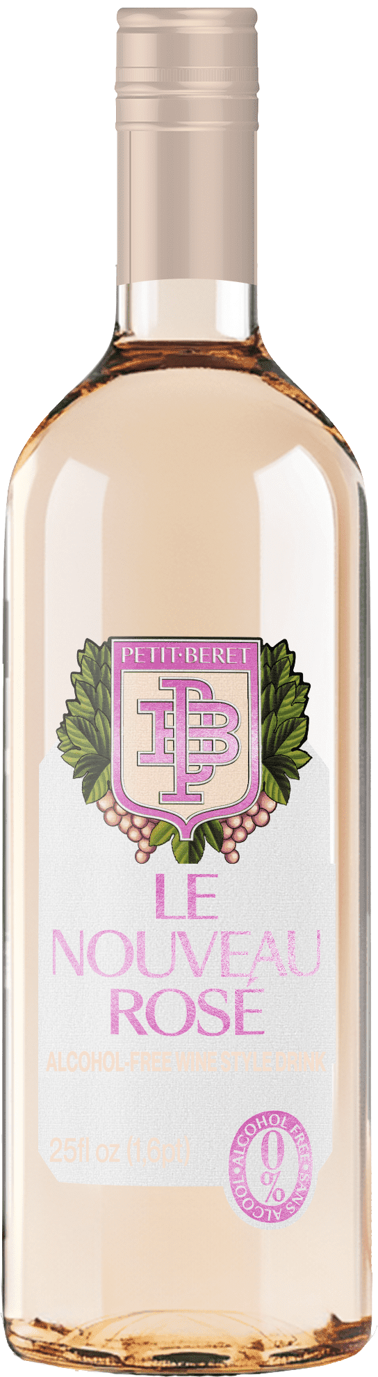 Le Petit Bret Non-Alcoholic Rose Wine, No Added Sugar, Vegan, 0.0% ABV, 750ml