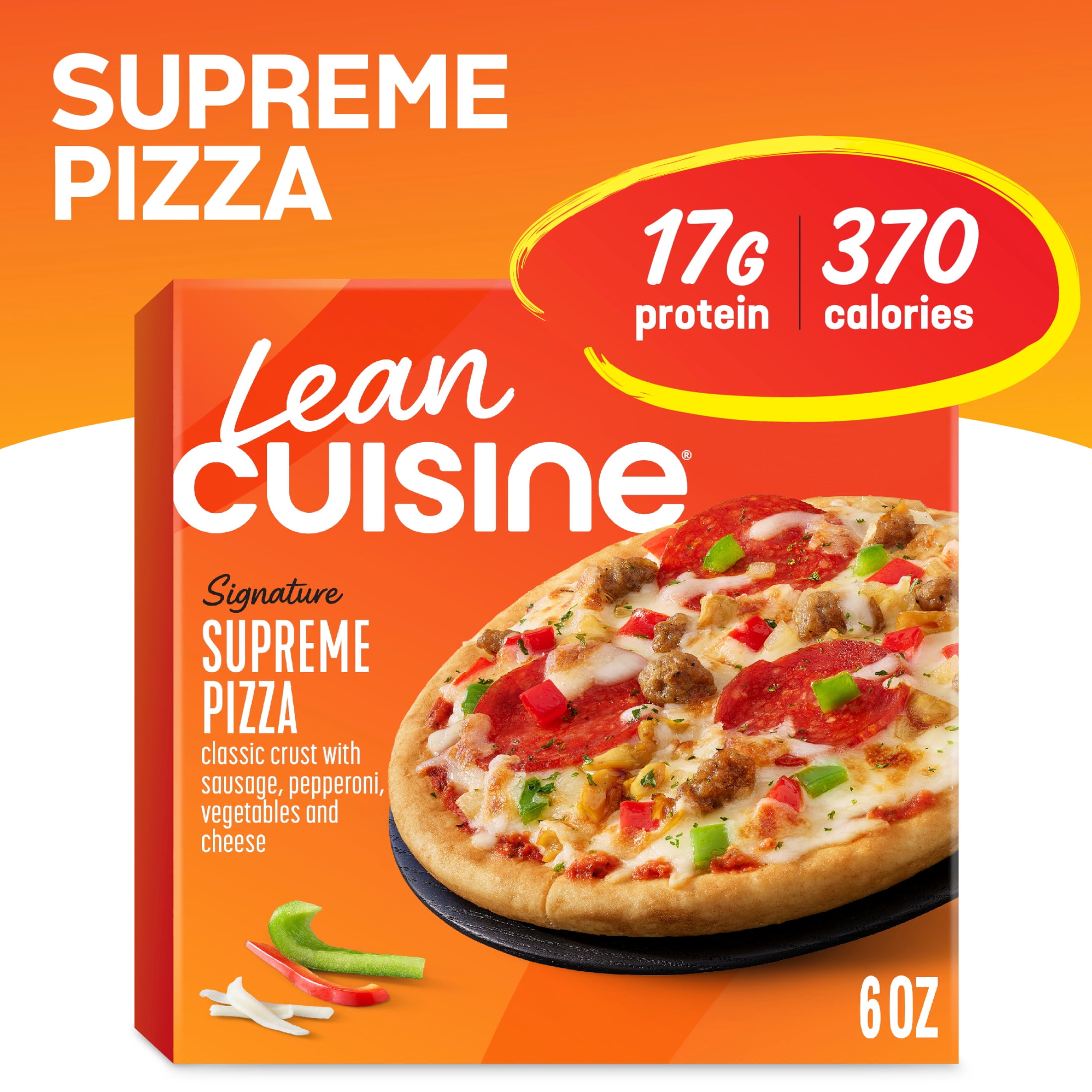 Lean Cuisine Supreme Personal Frozen Pizza, Frozen Meal, 6 oz