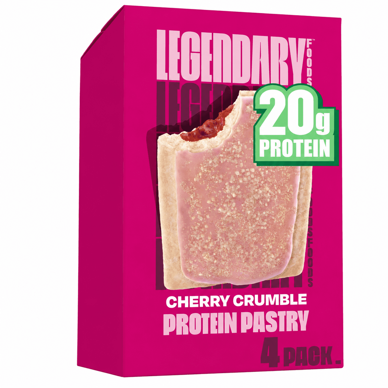 Legendary Foods Gluten Free and Keto Friendly Protein Pastry - Cherry Crumble - 8oz/4ct