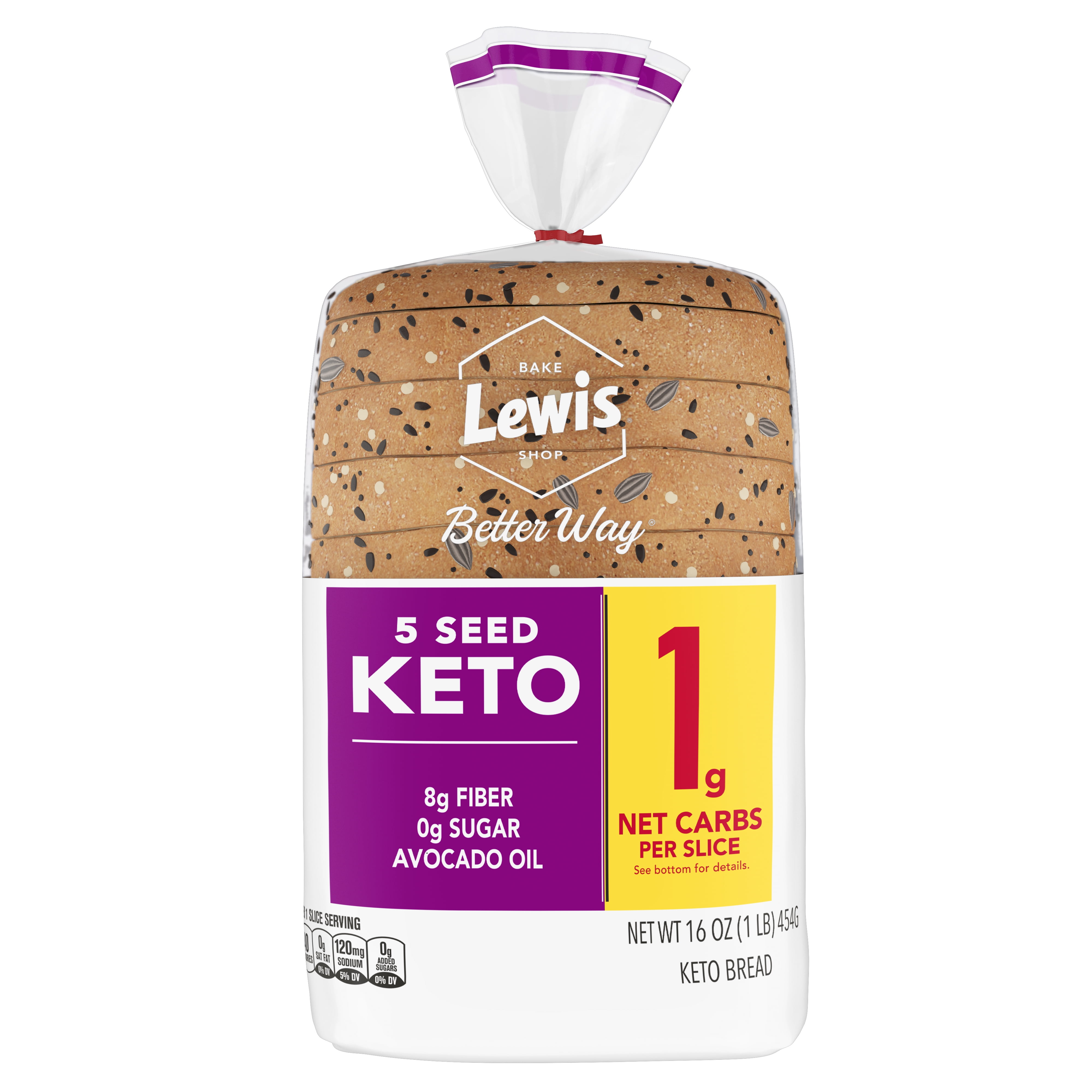 Lewis Bake Shop Better Way 5 Seed Keto Bread, 16 oz