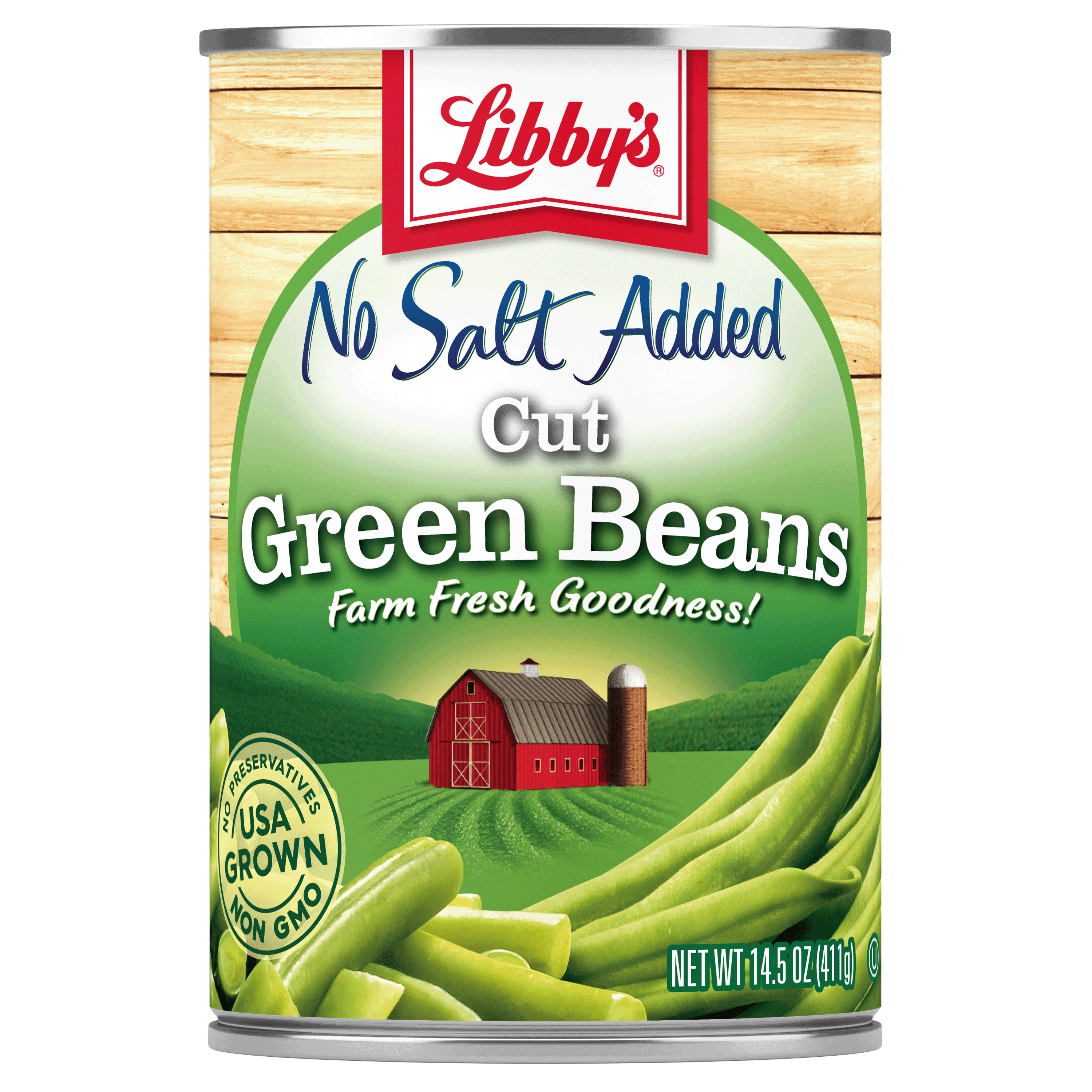Libby's No Salt Added Cut Green Beans, 14.5 oz