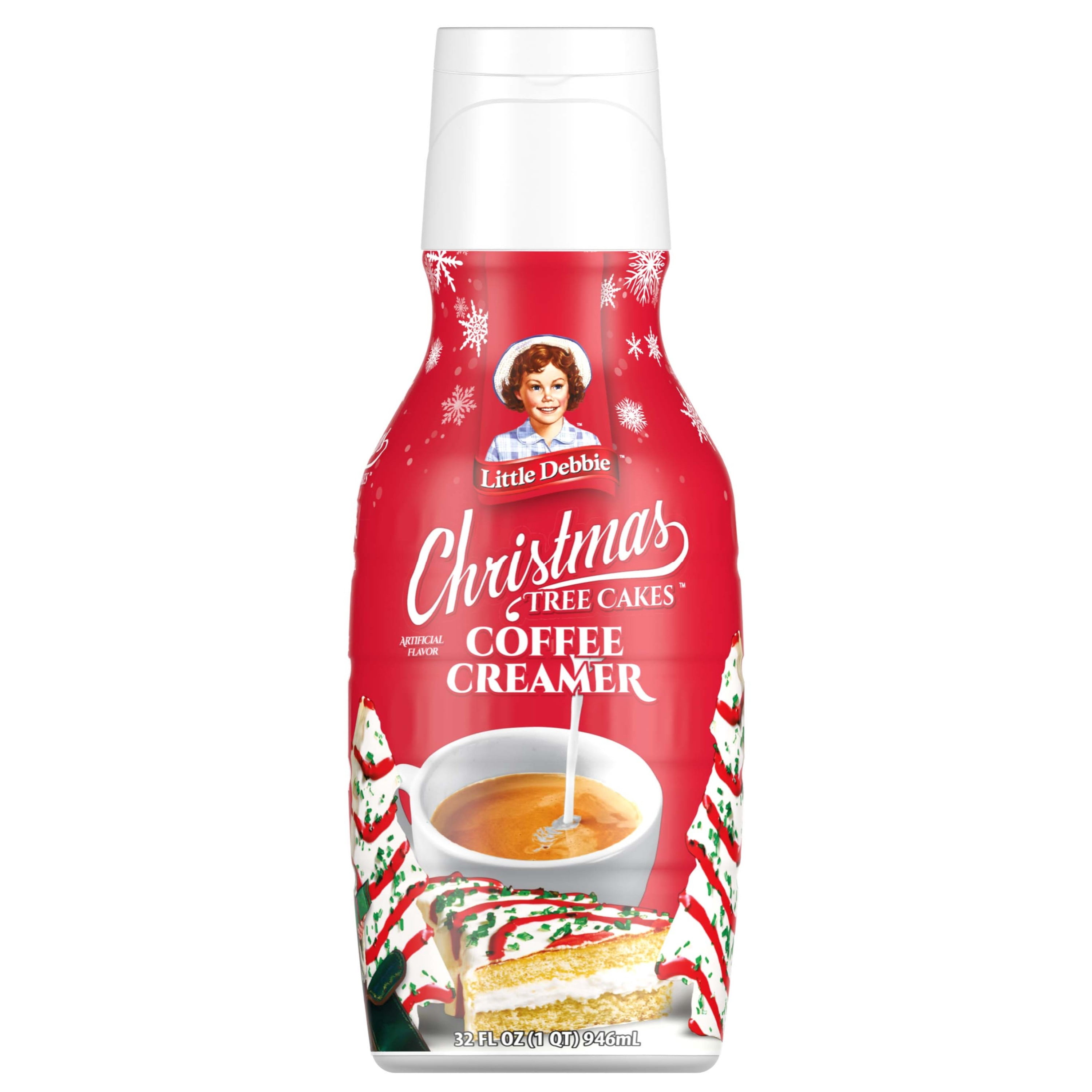 Little Debbie Christmas Tree Cakes Coffee Creamer 32 fl oz Bottle