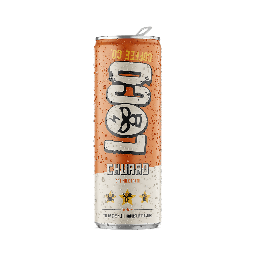 Loco Coffee Churro Latte 11 Ounce Can, 12 Count | Zero Sugar, 200mg Caffeine | Gluten Free and Dairy Free | Low Calorie Iced Coffee