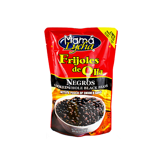 M. Lycha Frijoles de Olla Negros E. Cocidos Doypack 12/28 oz
