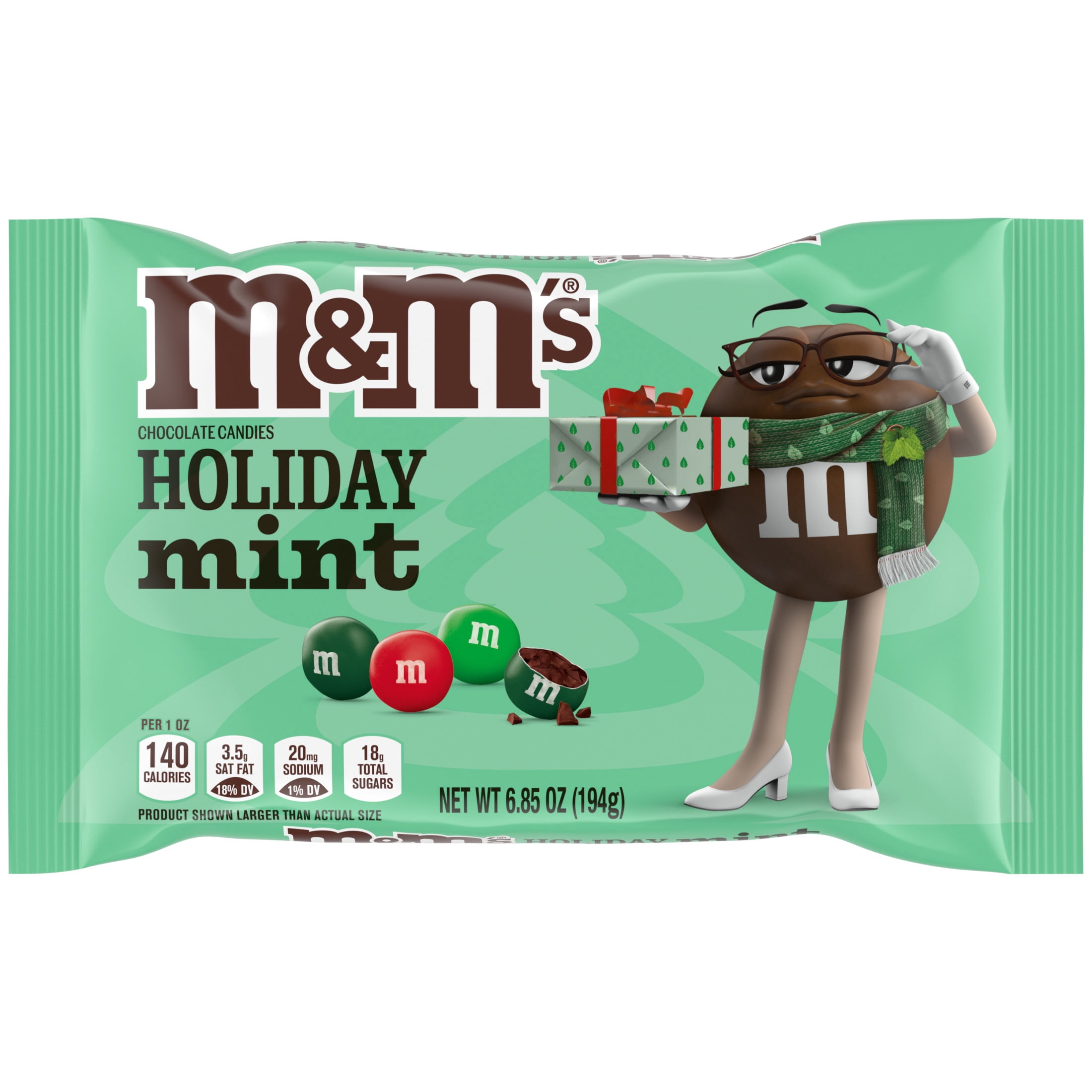 M&M's Mint Chocolate Christmas Candy - 6.85 oz Bag
