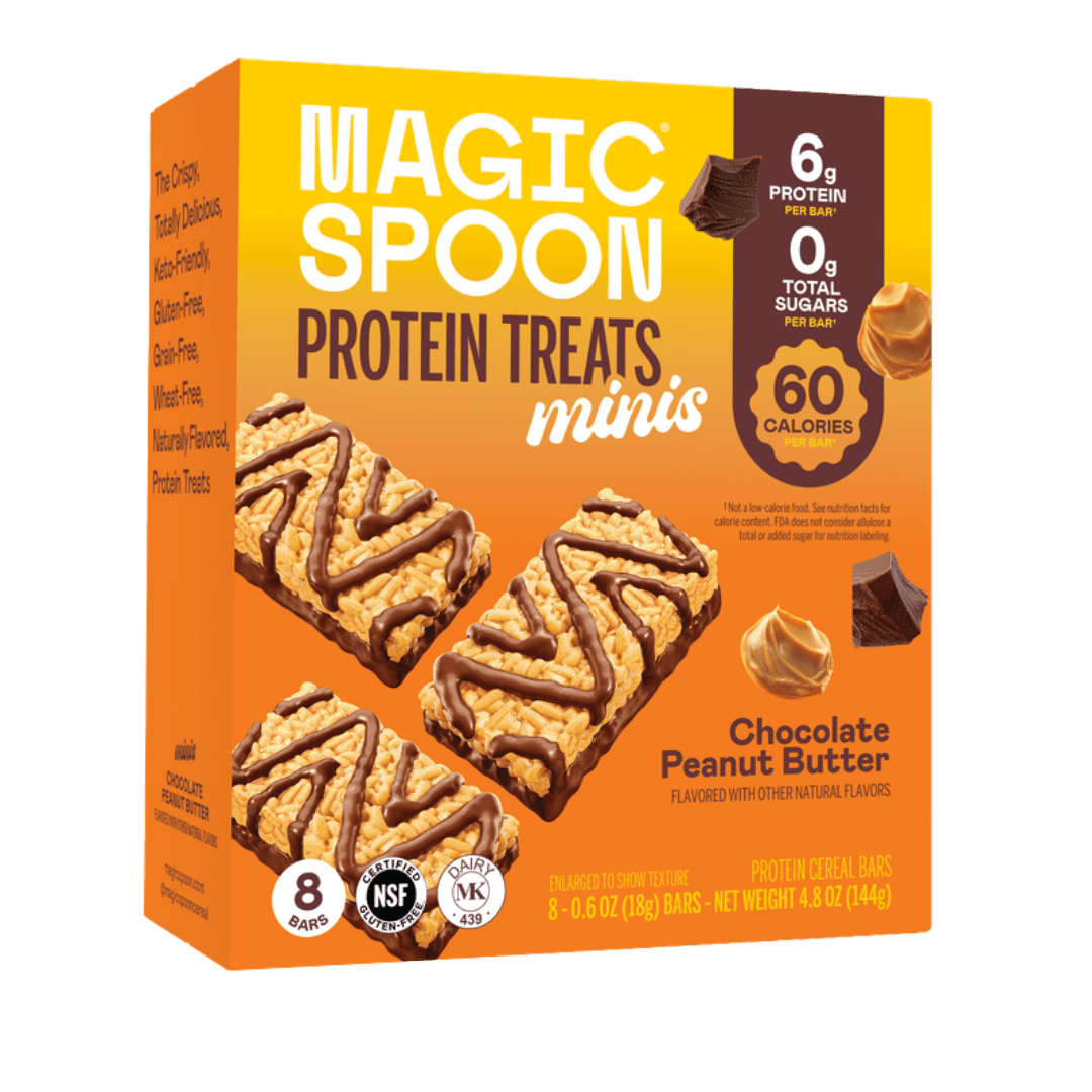 MAGIC SPOON MINIS CHOCOLATE PEANUT BUTTER TREATS 8 CT 4.8 OZ BOX