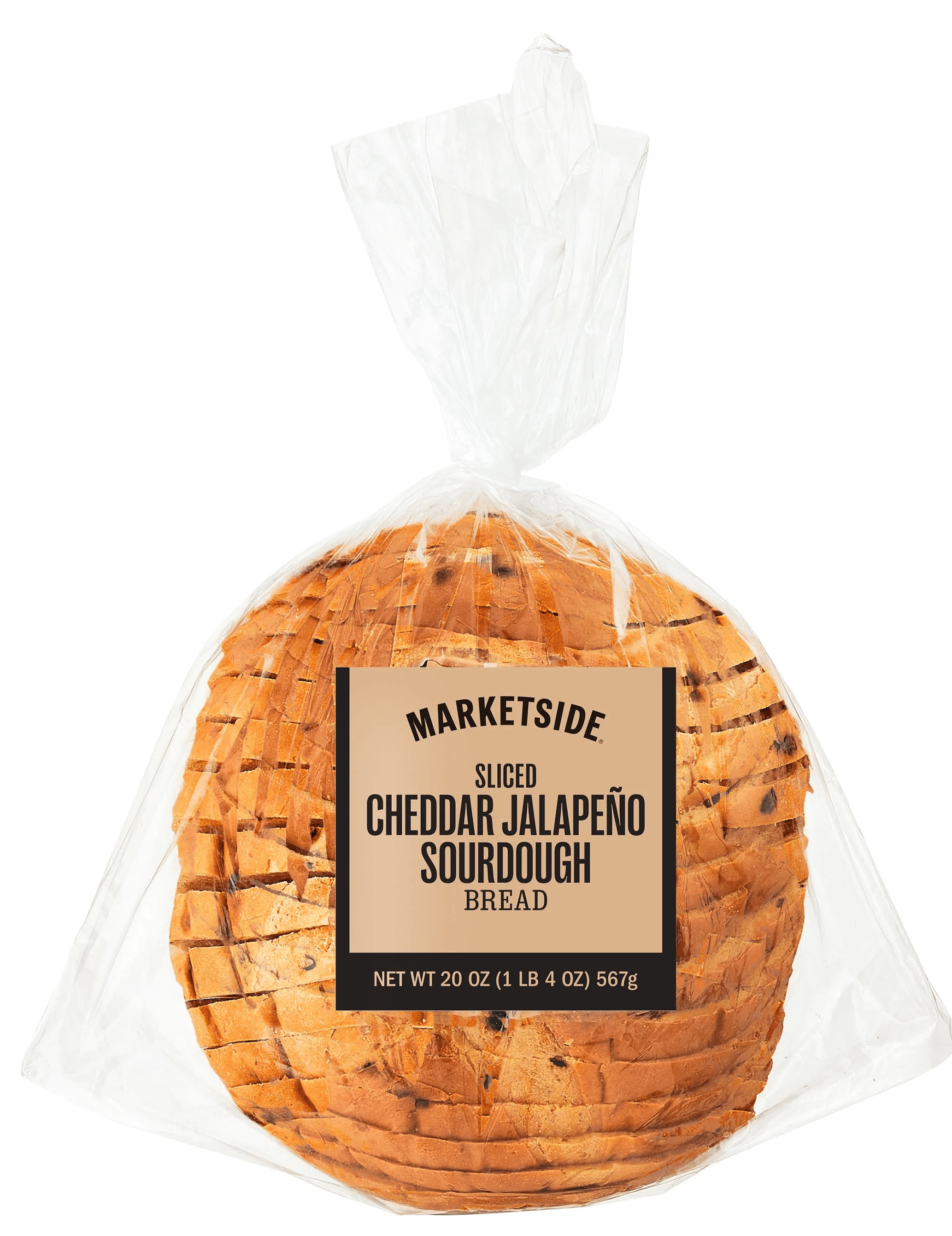 Marketside Fresh Sliced Cheddar Jalapeno Sourdough Bread Loaf, 20 oz Loaf