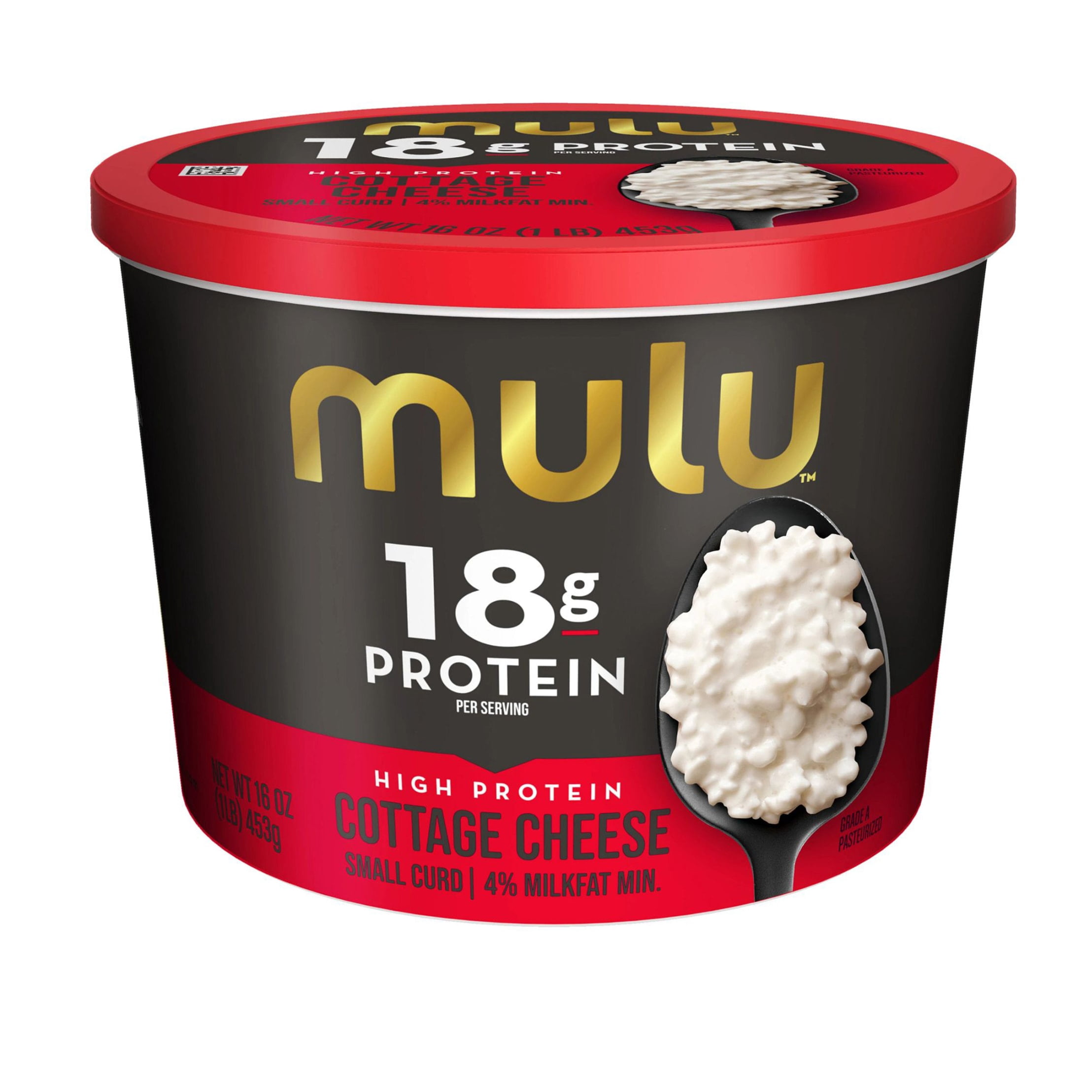 MULU High Protein Cottage Cheese, Small Curd, 4% Milkfat, 16 Oz