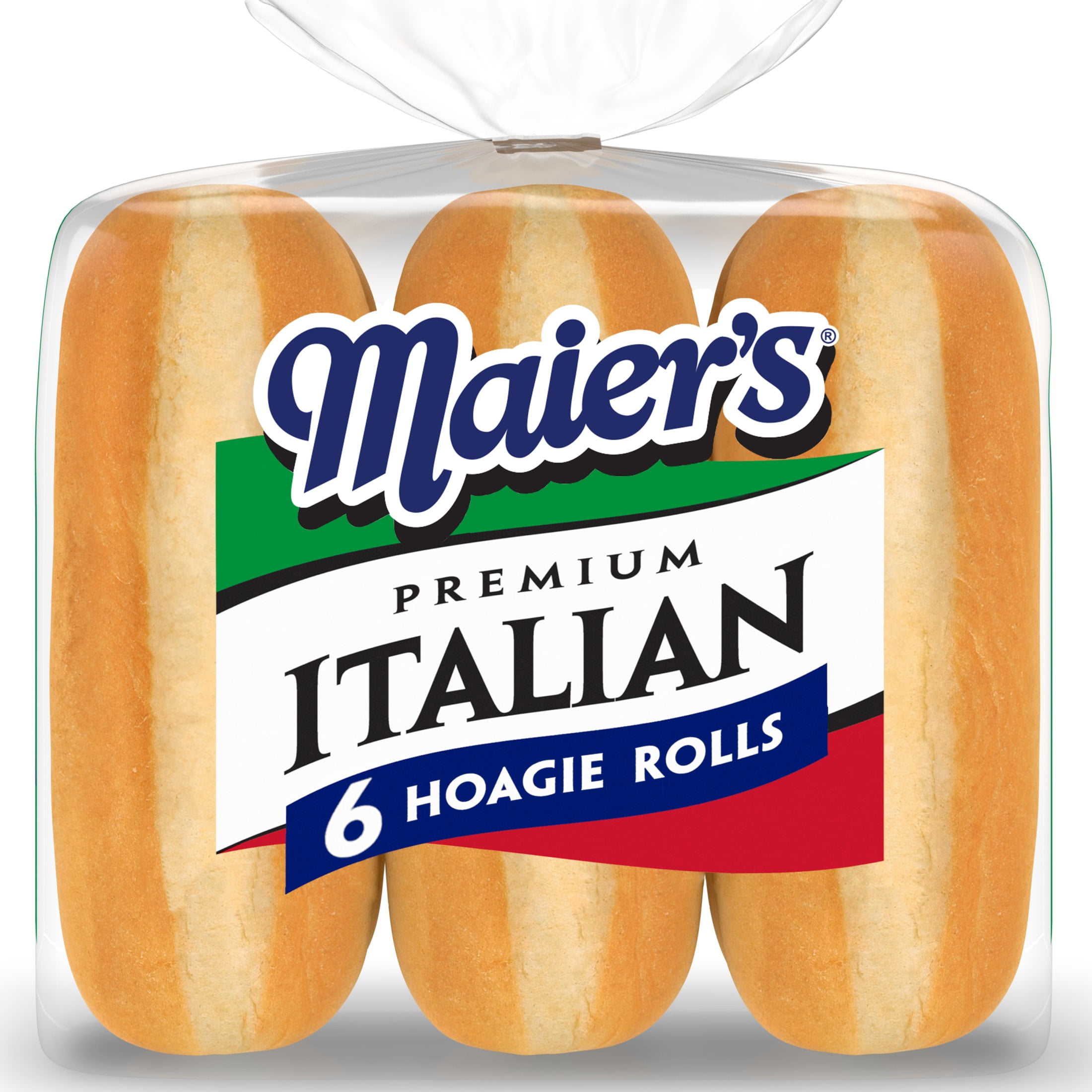 Maier's Premium Italian Plain Hoagie Rolls, 6 count, 18 oz